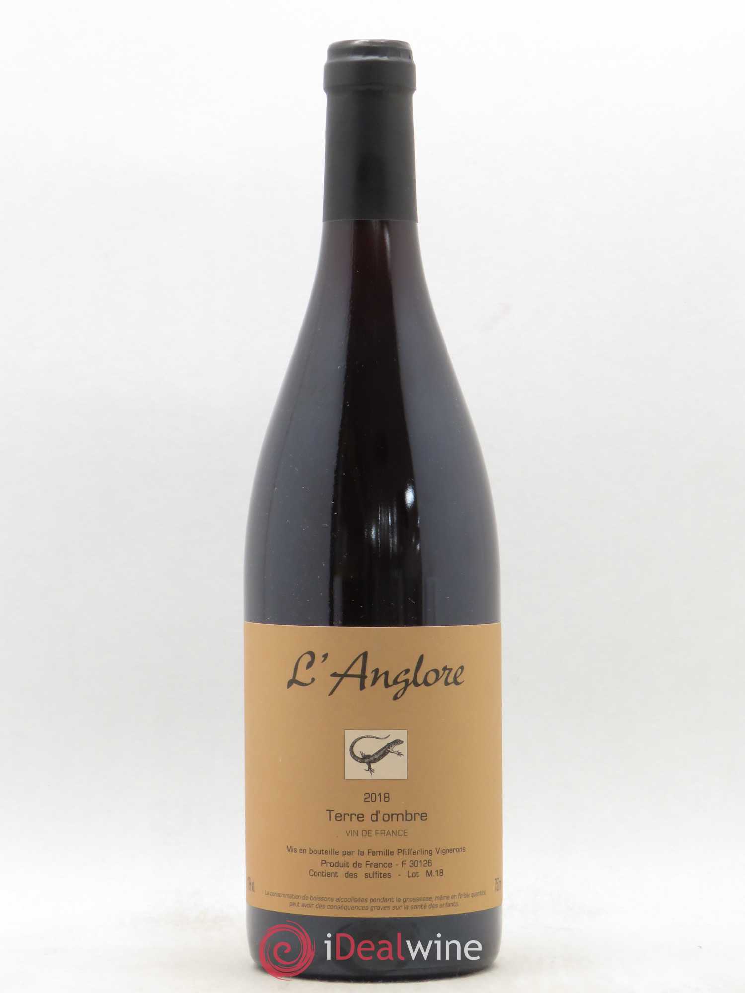 Vin de France Terre d'Ombre L'Anglore 2018 - Lot de 1 bouteille - 0