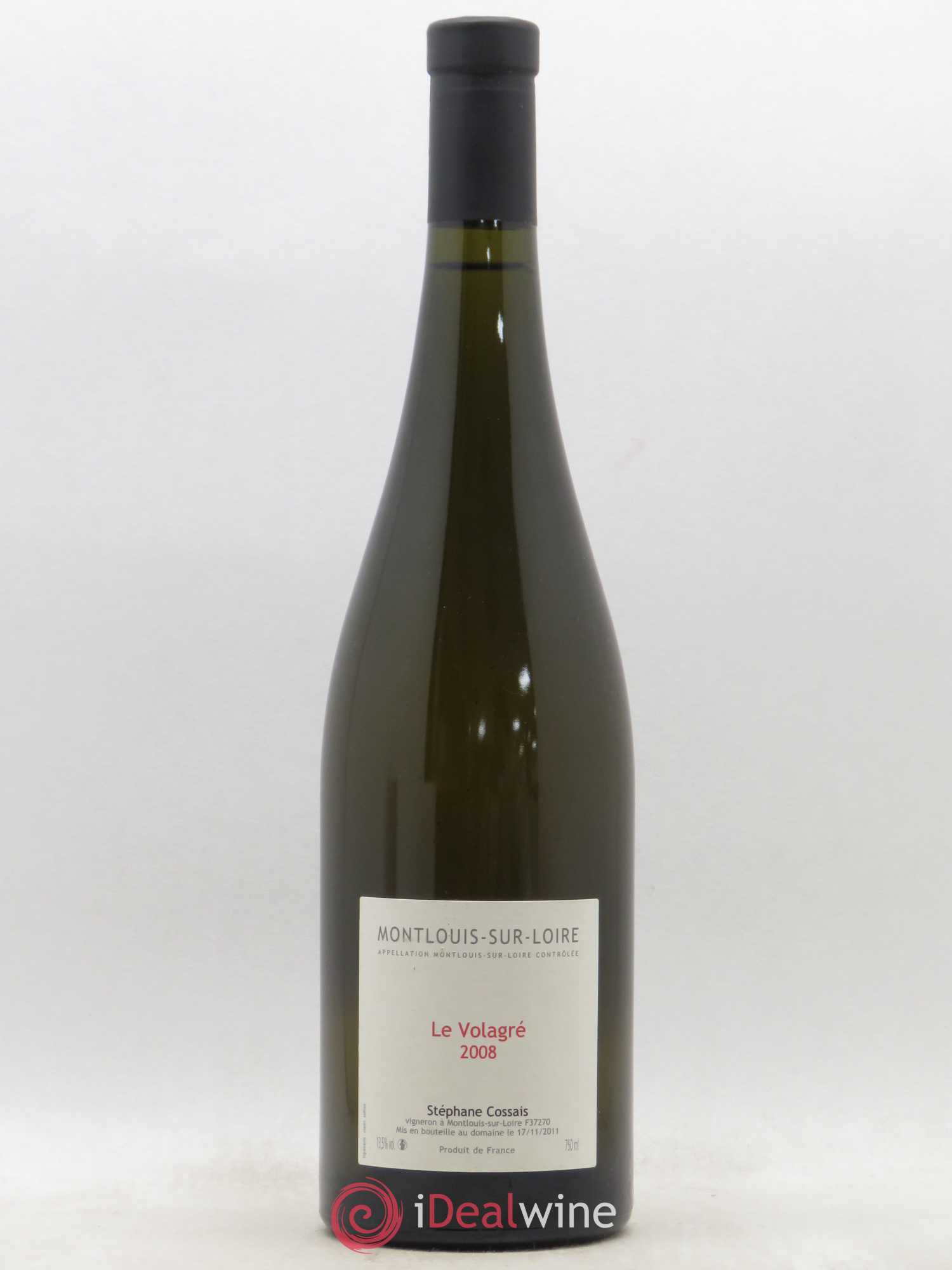 Montlouis-sur-Loire Le Volagré Stéphane Cossais 2008 - Lot de 1 bouteille - 0