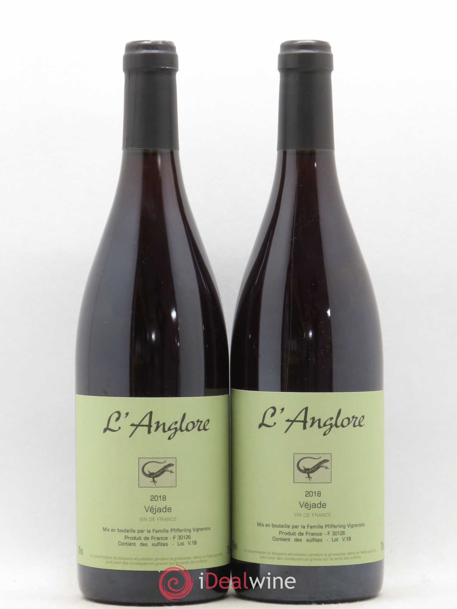 Vin de France Véjade L'Anglore 2018 - Lot de 2 bouteilles - 0