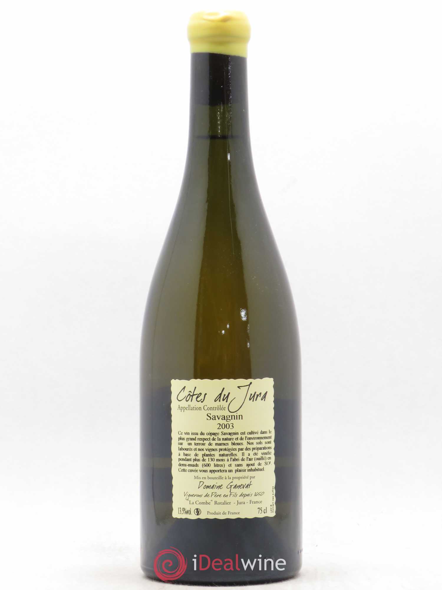 Côtes du Jura Les Vignes de mon Père Jean-François Ganevat (Domaine) 2003 - Lot de 1 bouteille - 1