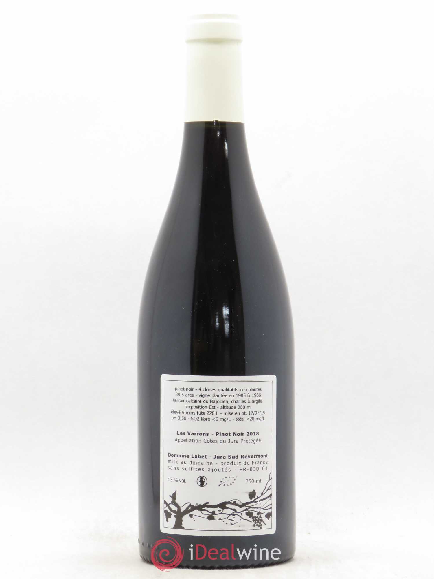 Côtes du Jura Pinot Noir Les Varrons Sélection Massale Romain - Julien - Charline Labet 2018 - Lot de 1 bouteille - 1