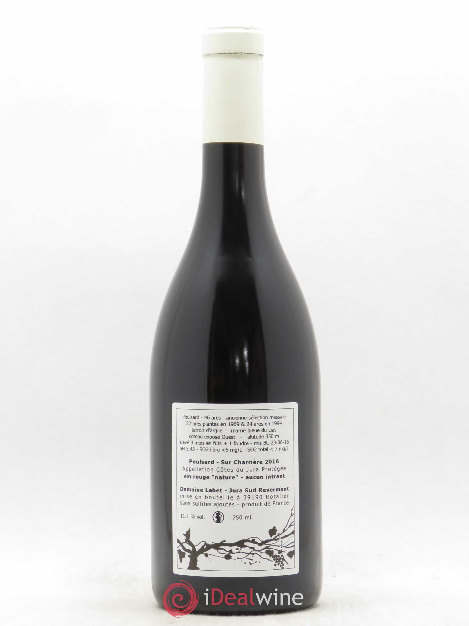 Côtes du Jura Poulsard Sur Charrière Romain - Julien - Charline Labet 2016 - Lot de 1 bouteille - 1