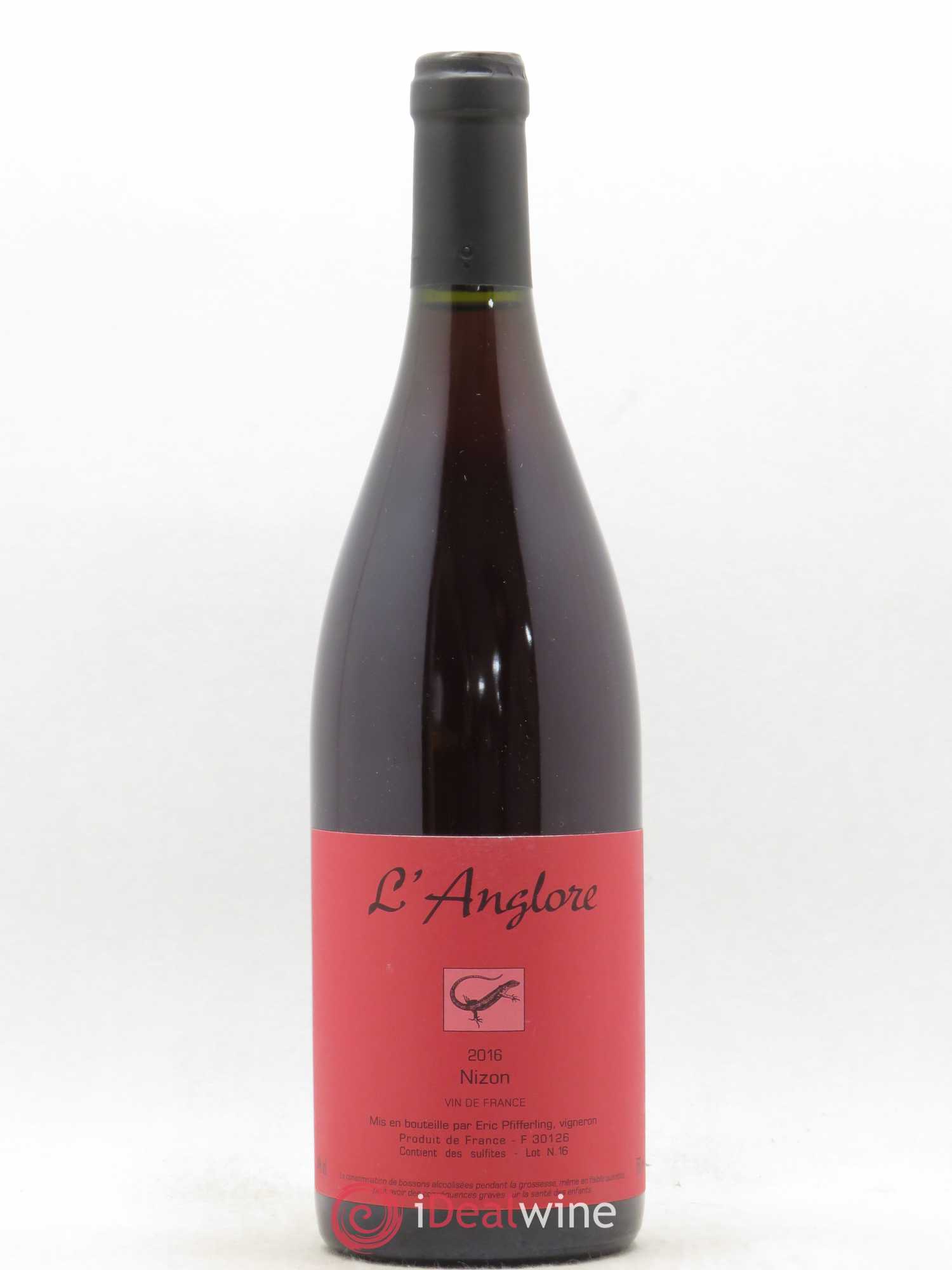 Vin de France Nizon L'Anglore 2016 - Lot de 1 bouteille - 0