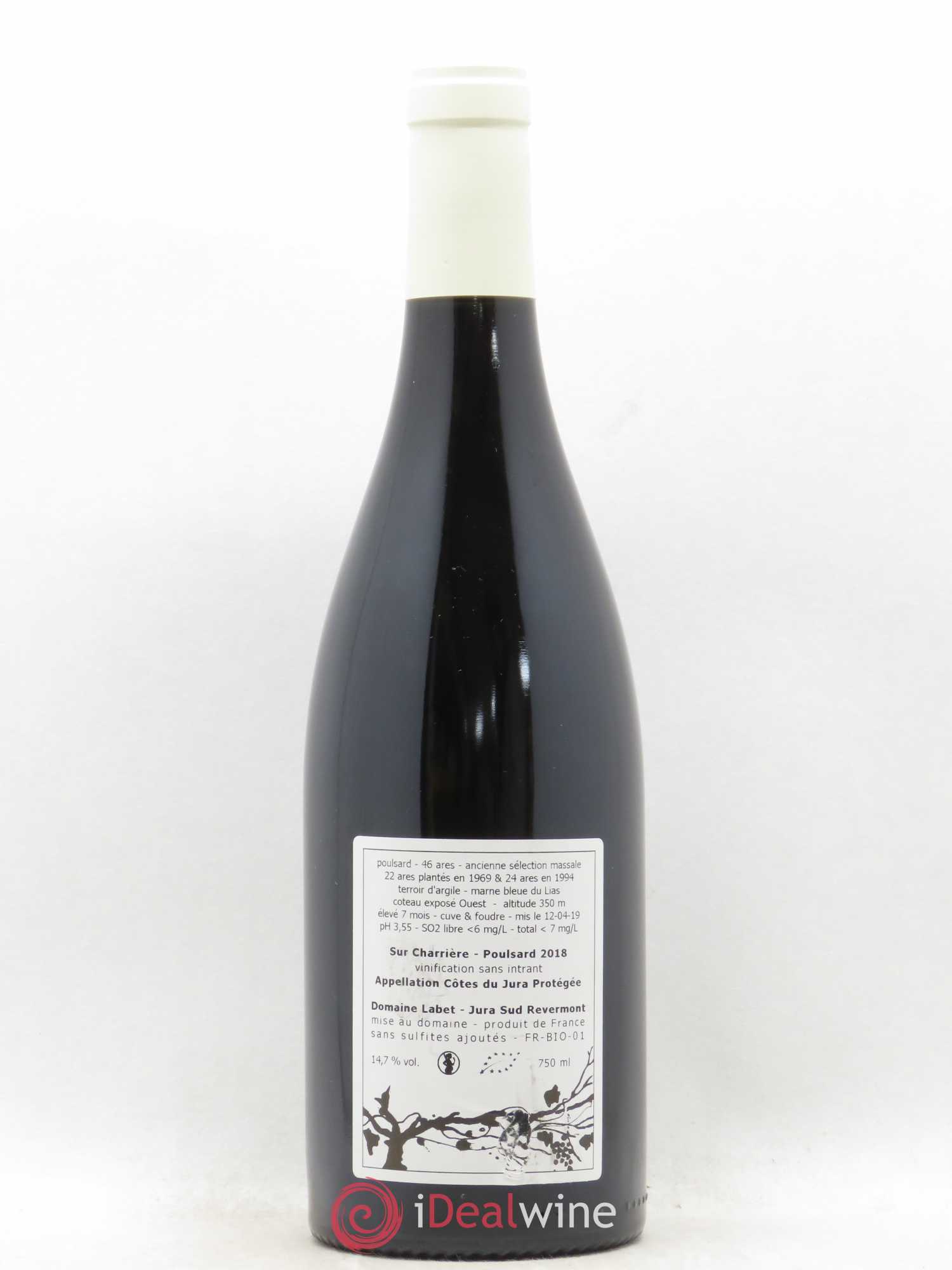 Côtes du Jura Poulsard Sur Charrière Romain - Julien - Charline Labet 2018 - Lot de 1 bouteille - 1