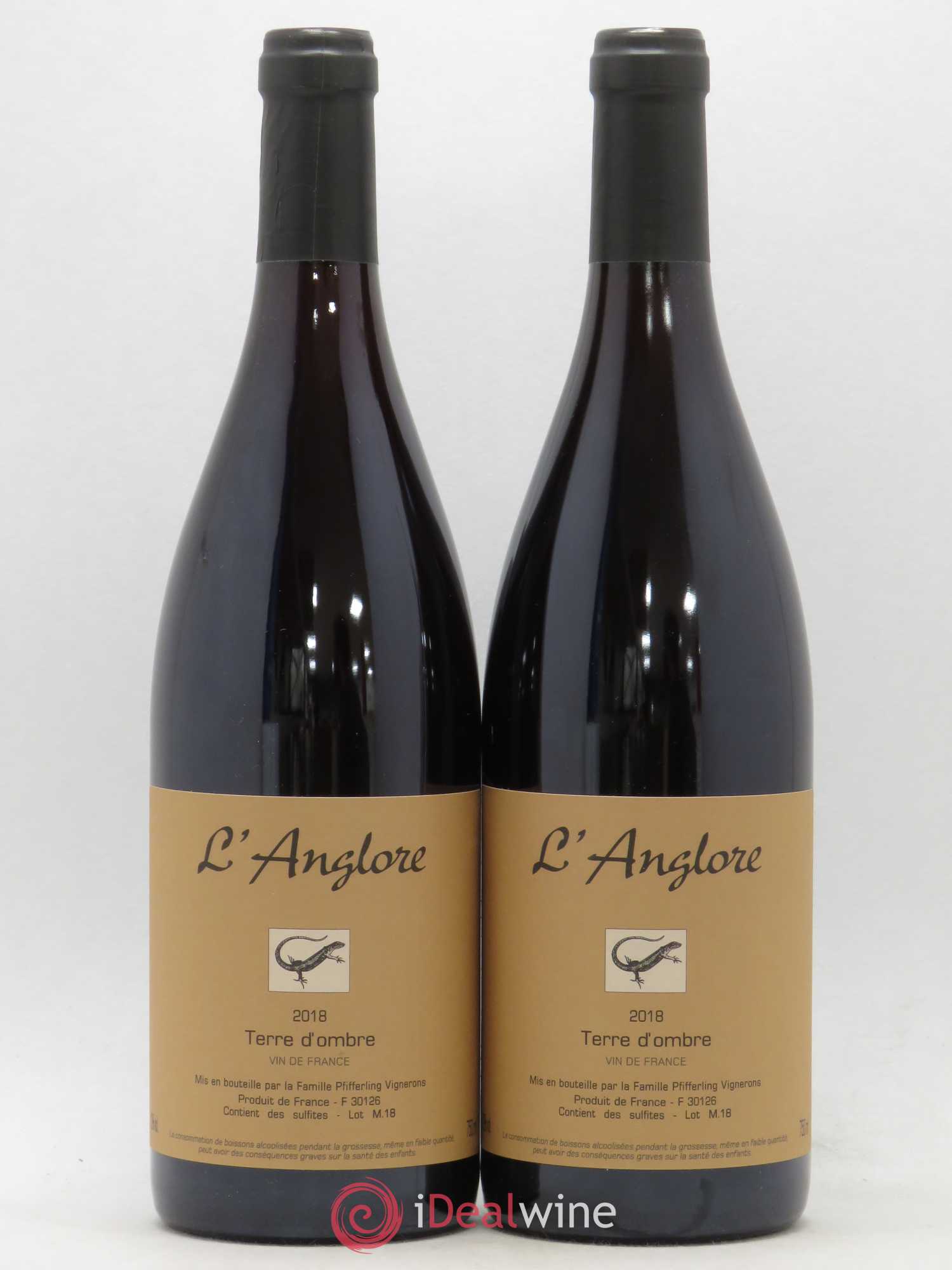 Vin de France Terre d'Ombre L'Anglore 2018 - Lot de 2 bouteilles - 0