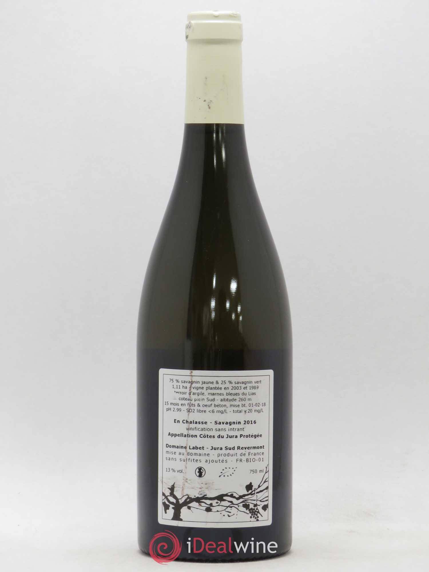 Côtes du Jura Fleur de Savagnin Romain - Julien - Charline Labet En Chalasse 2016 - Lot de 1 bouteille - 1
