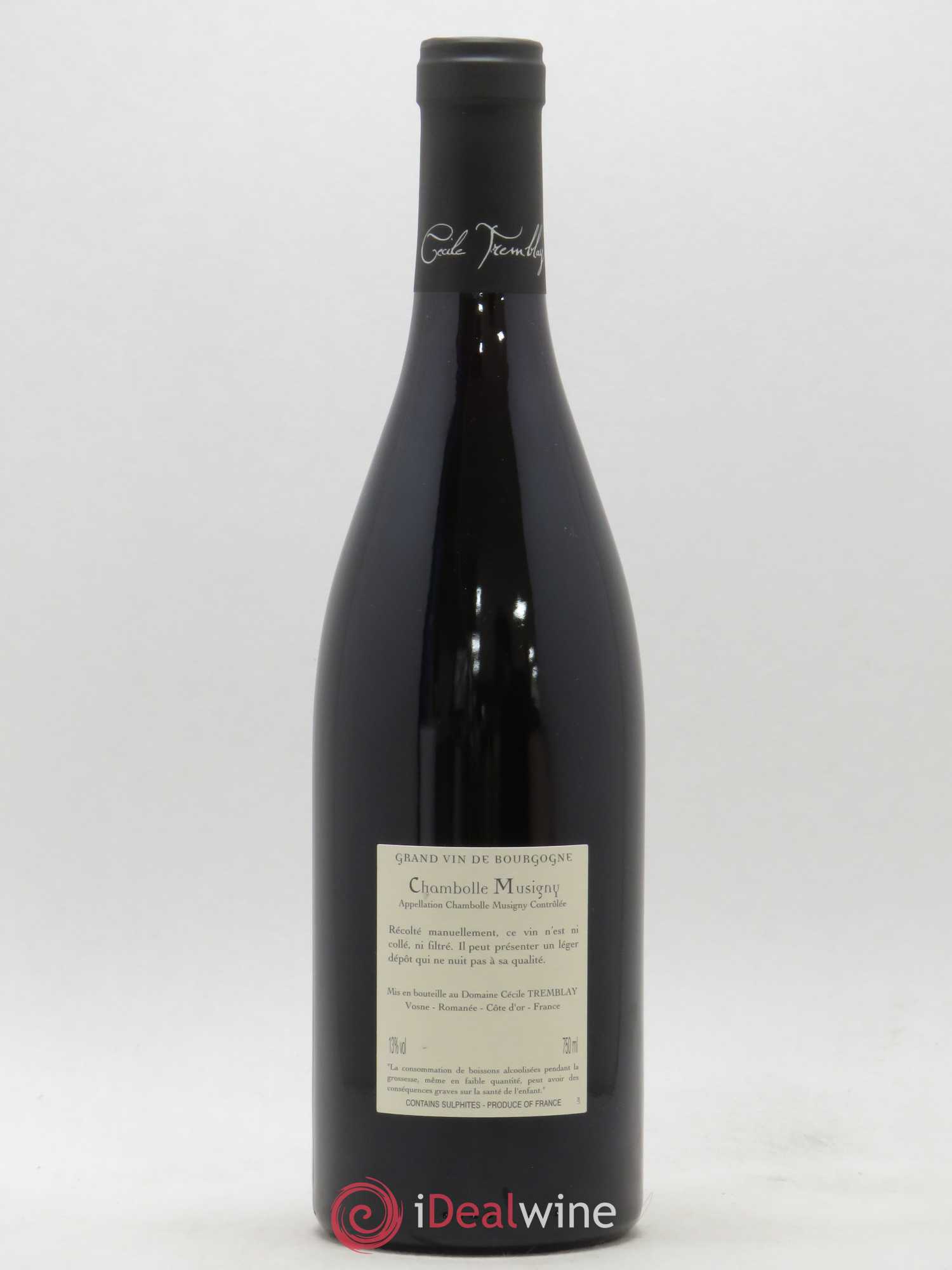 Chambolle-Musigny Les Cabottes Cécile Tremblay 2017 - Lot de 1 bouteille - 1