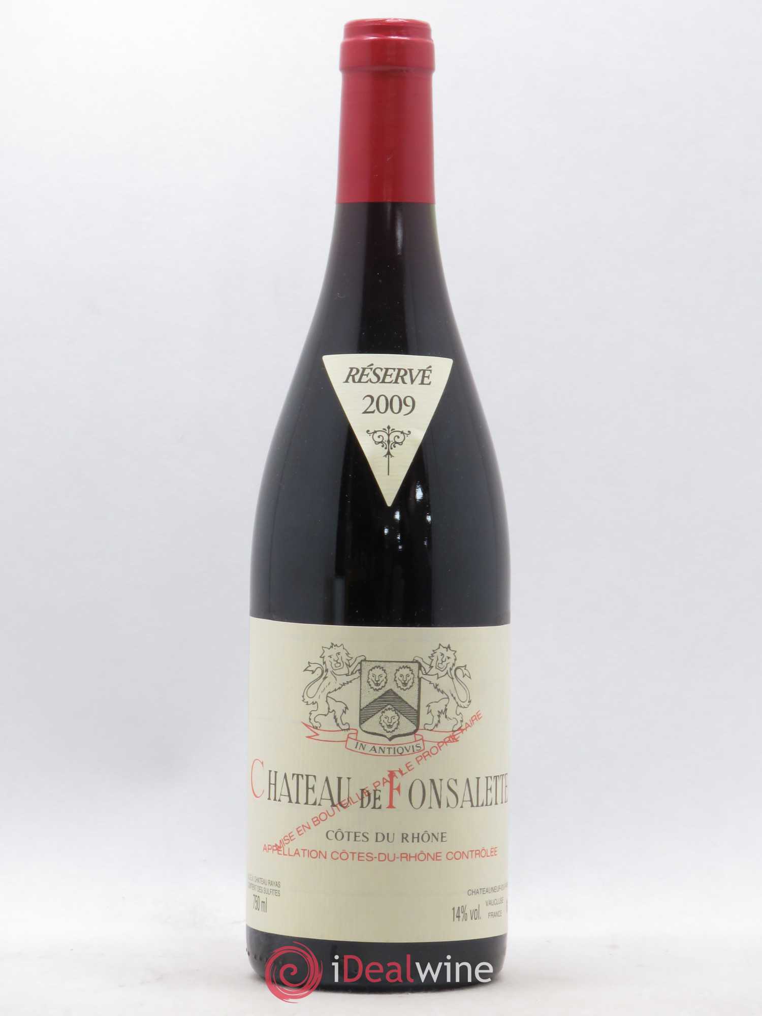Côtes-du-Rhône Château de Fonsalette Emmanuel Reynaud 2009 - Lot de 1 bouteille - 0