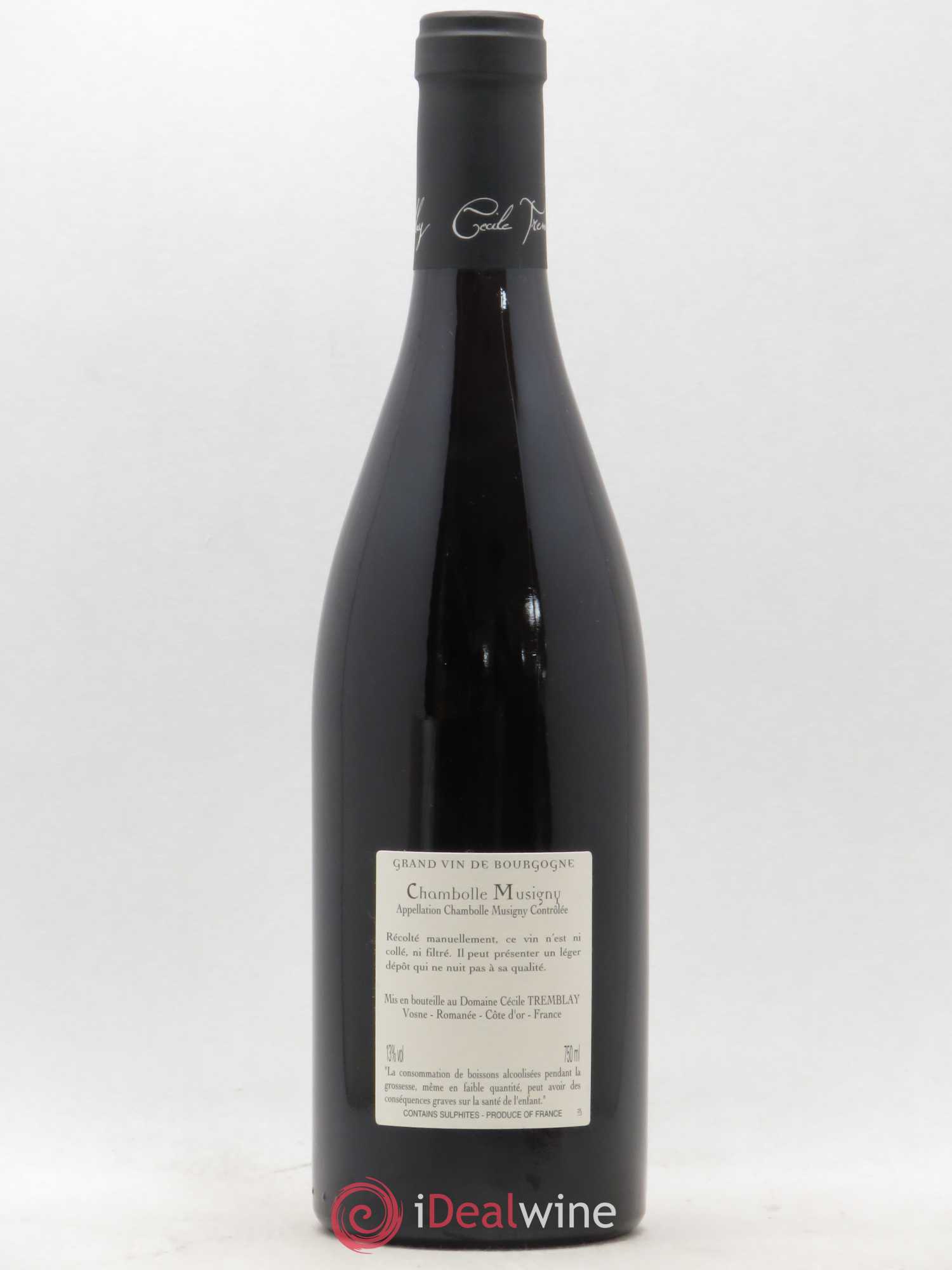 Chambolle-Musigny Les Cabottes Cécile Tremblay 2017 - Lot de 1 bouteille - 1
