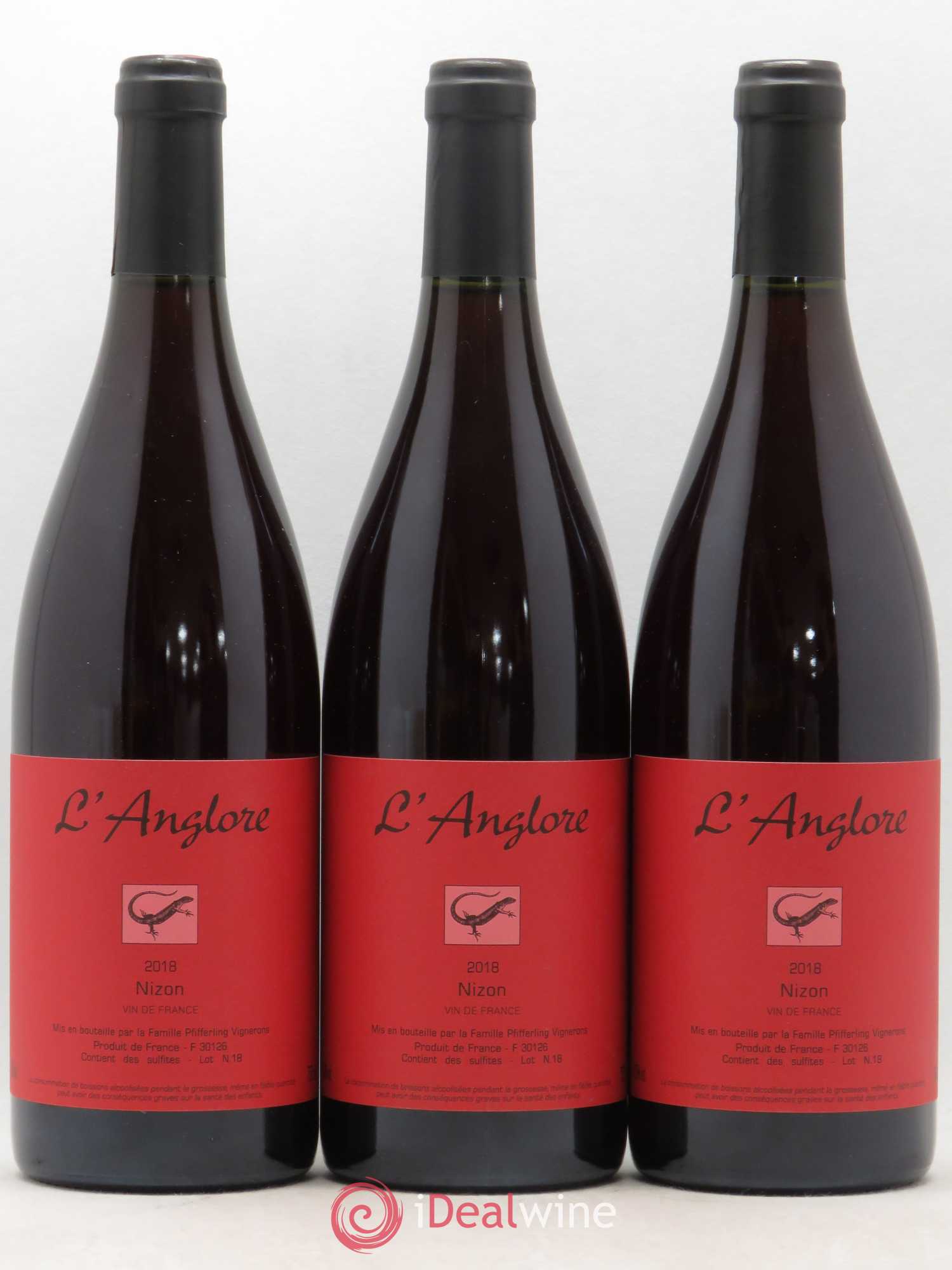 Vin de France Nizon L'Anglore 2018 - Lot de 3 bouteilles - 0