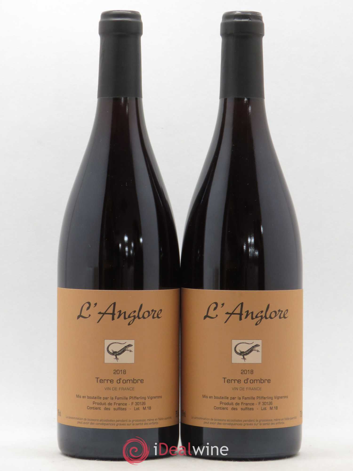 Vin de France Terre d'Ombre L'Anglore 2018 - Lot de 2 bouteilles - 0