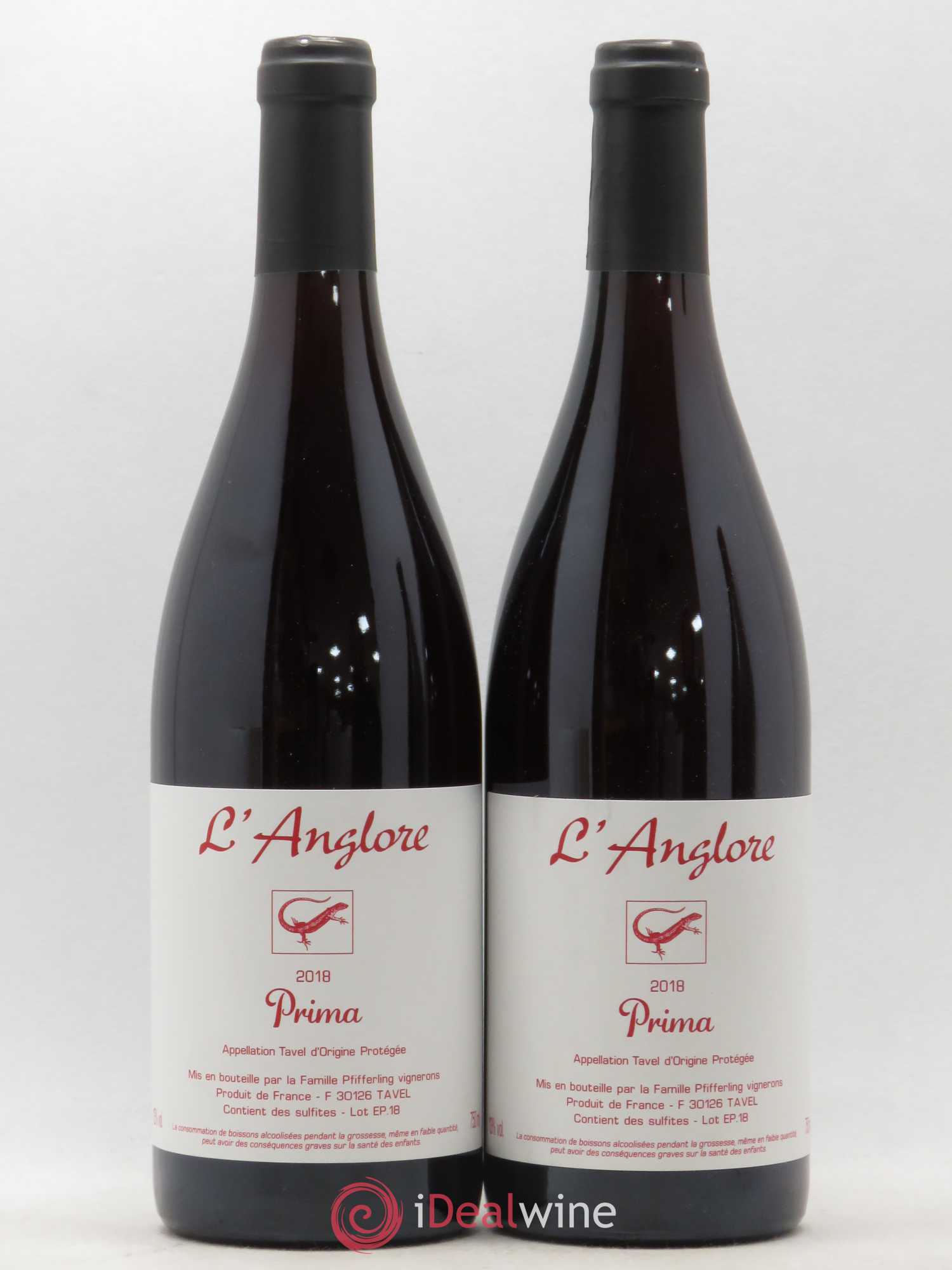 Tavel Prima L'Anglore 2018 - Lot de 2 bouteilles - 0