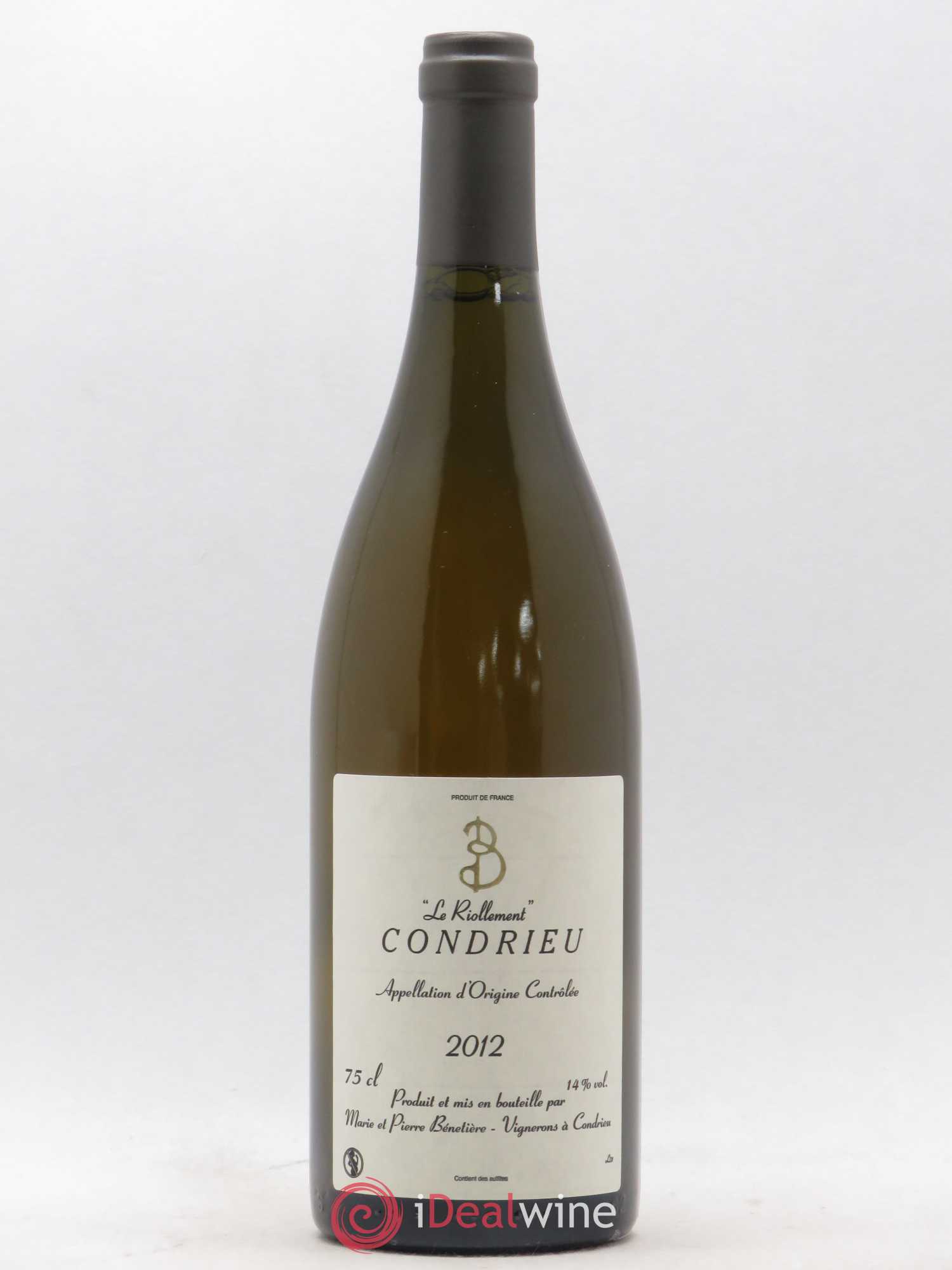 Condrieu Marie et Pierre Bénetière (Domaine) Riollement 2012 - Lot de 1 bouteille - 0