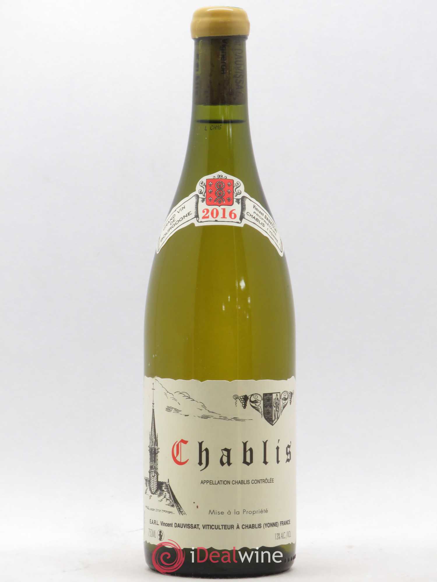 Chablis Vincent Dauvissat (Domaine) 2016 - Lot de 1 bouteille - 0