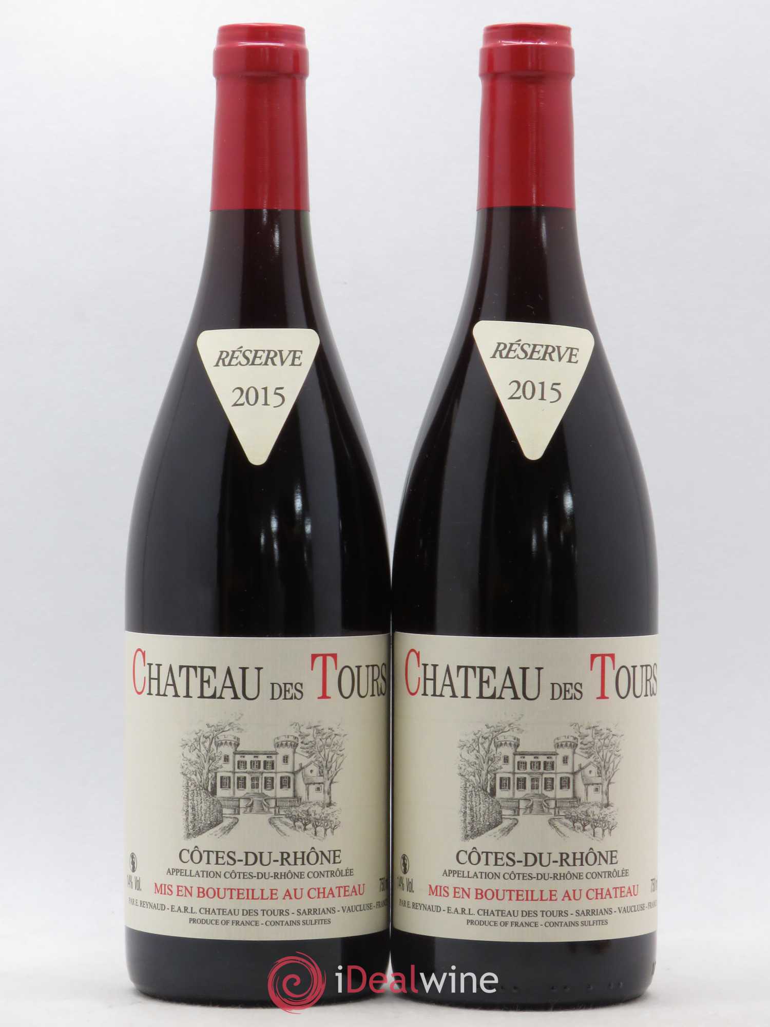 Côtes-du-Rhône Château des Tours Emmanuel Reynaud 2015 - Lot de 2 bouteilles - 0