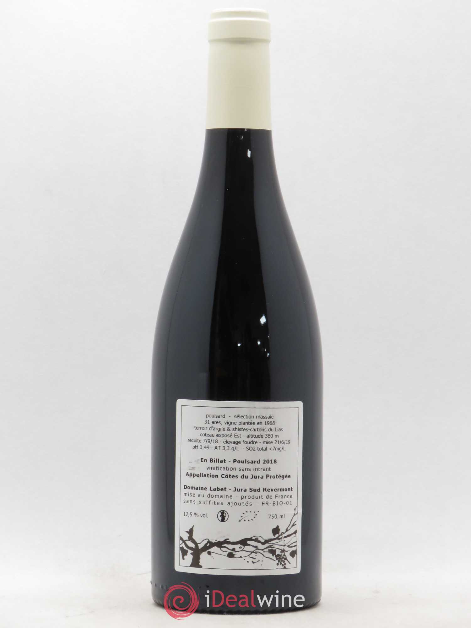 Côtes du Jura Poulsard En Billat Romain - Julien  - Charline Labet 2018 - Lot de 1 bouteille - 1