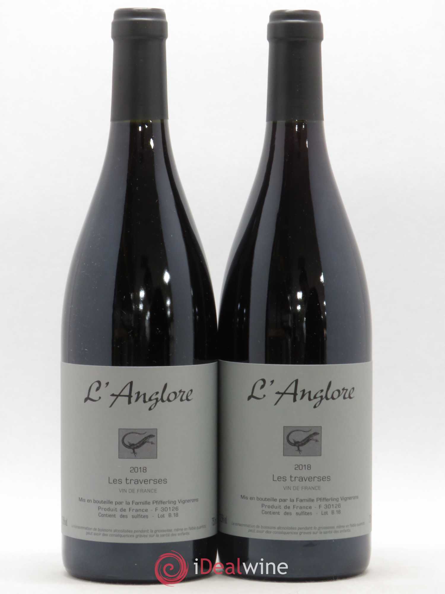 Vin de France Les Traverses L'Anglore 2018 - Lot de 2 bouteilles - 0