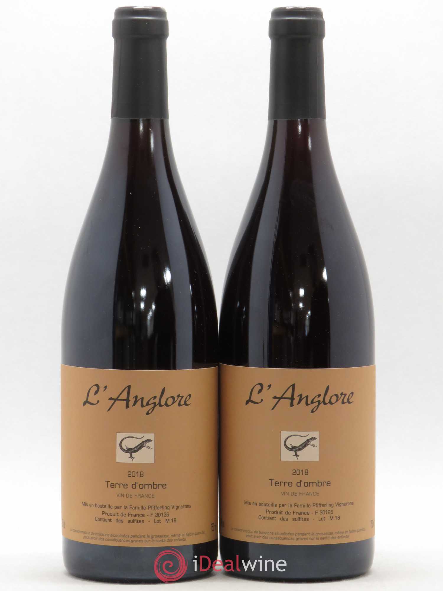 Vin de France Terre d'Ombre L'Anglore 2018 - Lot de 2 bouteilles - 0