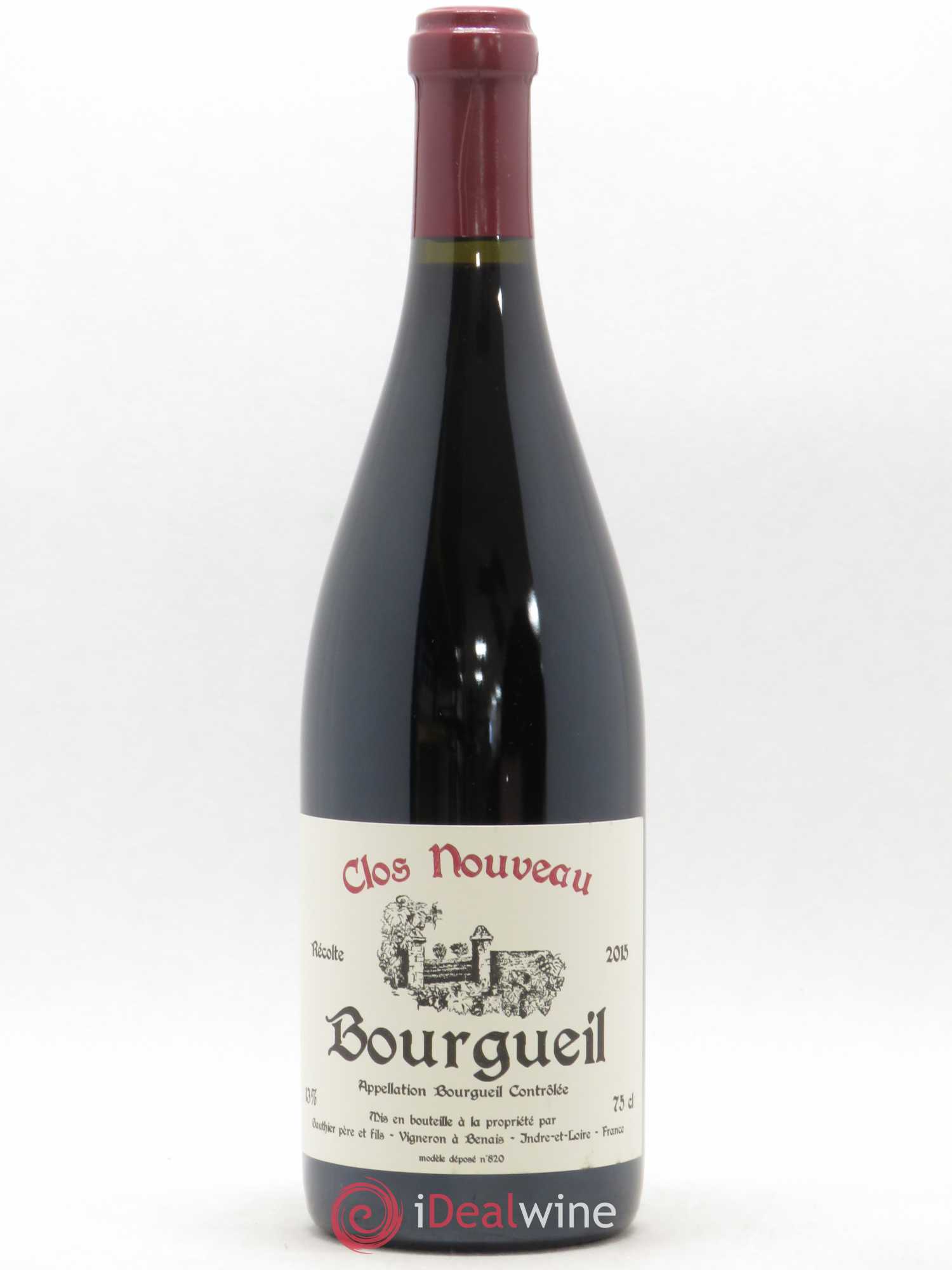 Bourgueil Clos Nouveau Domaine du Bel Air 2015 - Lot de 1 bouteille - 0