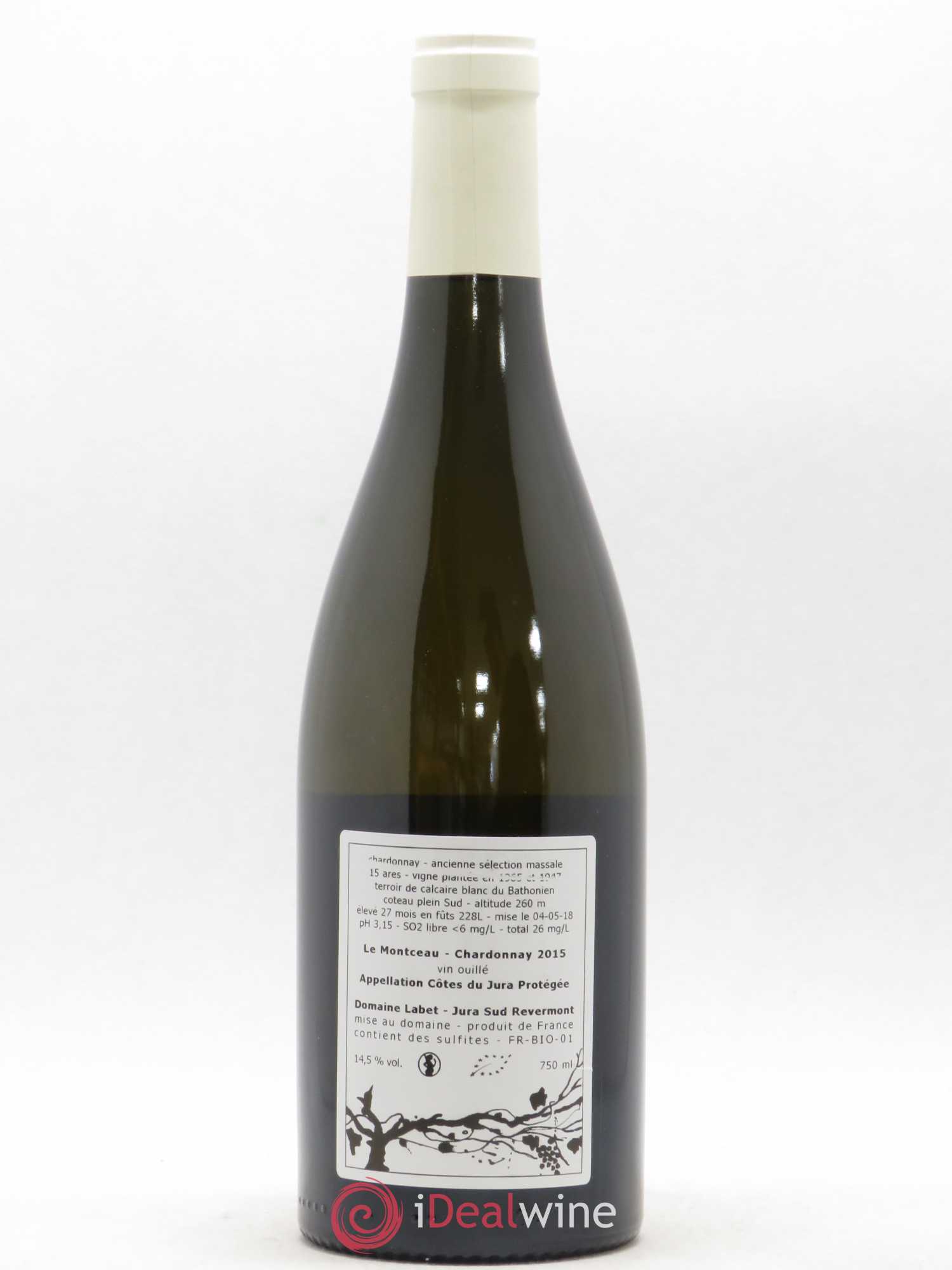 Côtes du Jura Chardonnay Le Montceau Romain - Julien - Charline Labet Le Montceau 2015 - Lot de 1 bouteille - 1