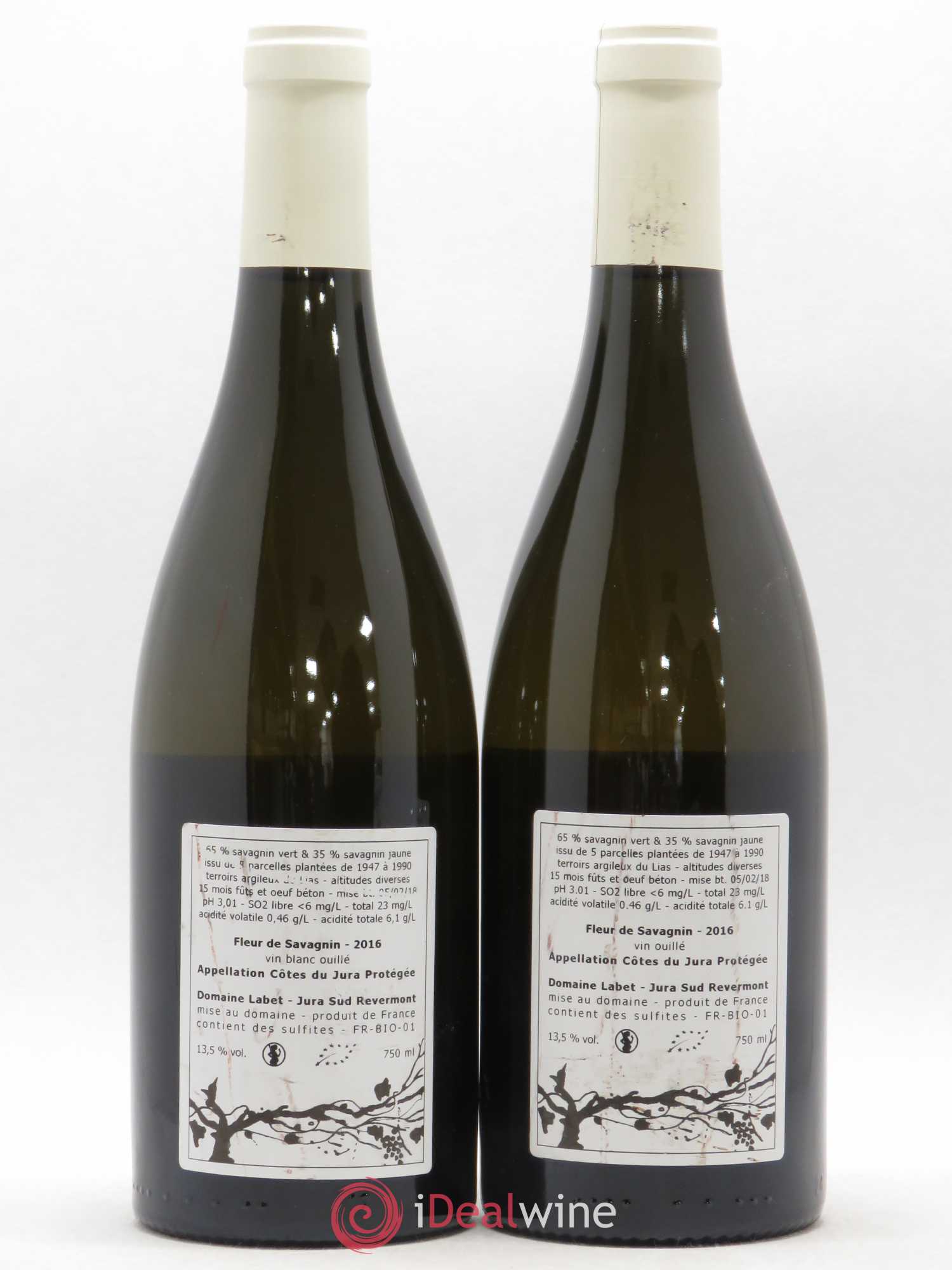 Côtes du Jura Fleur de Savagnin Romain - Julien - Charline Labet 2016 - Lot de 2 bouteilles - 1