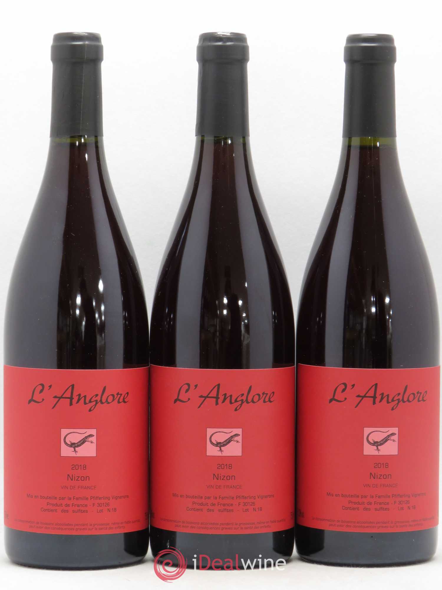 Vin de France Nizon L'Anglore 2018 - Lot de 3 bouteilles - 0