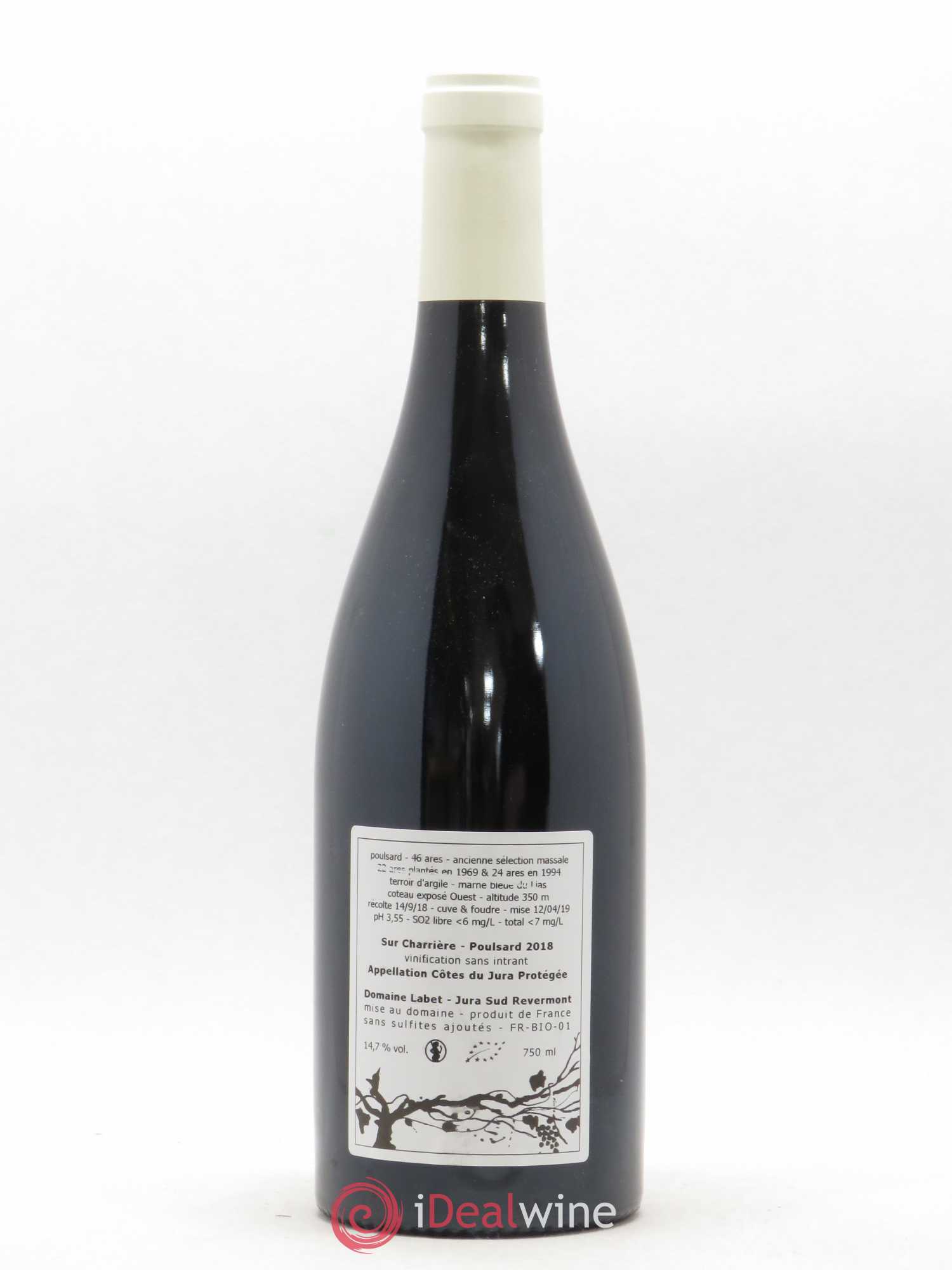 Côtes du Jura Poulsard Sur Charrière Romain - Julien - Charline Labet 2018 - Lot de 1 bouteille - 1