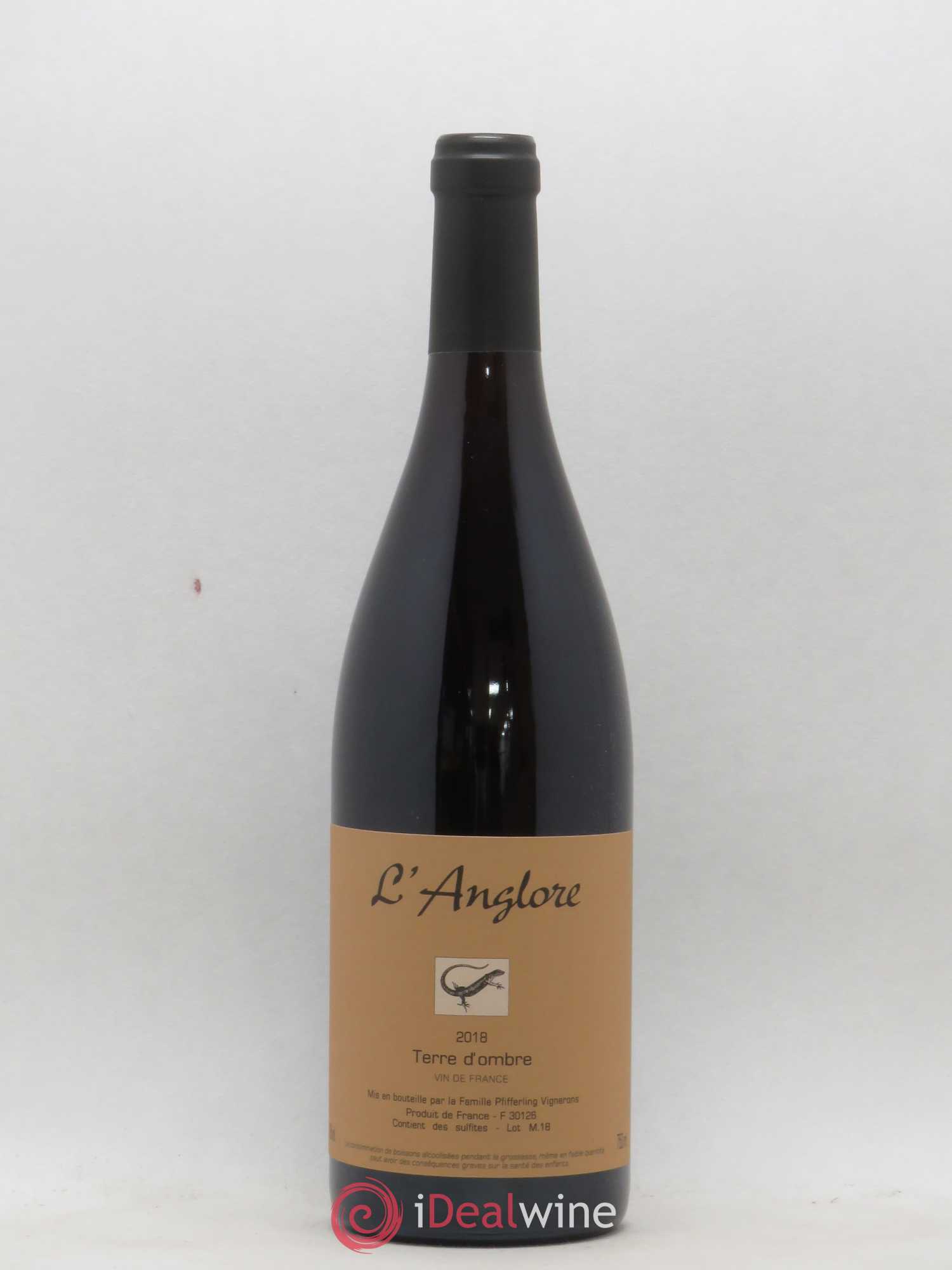 Vin de France Terre d'Ombre L'Anglore 2018 - Lot de 1 bouteille - 0