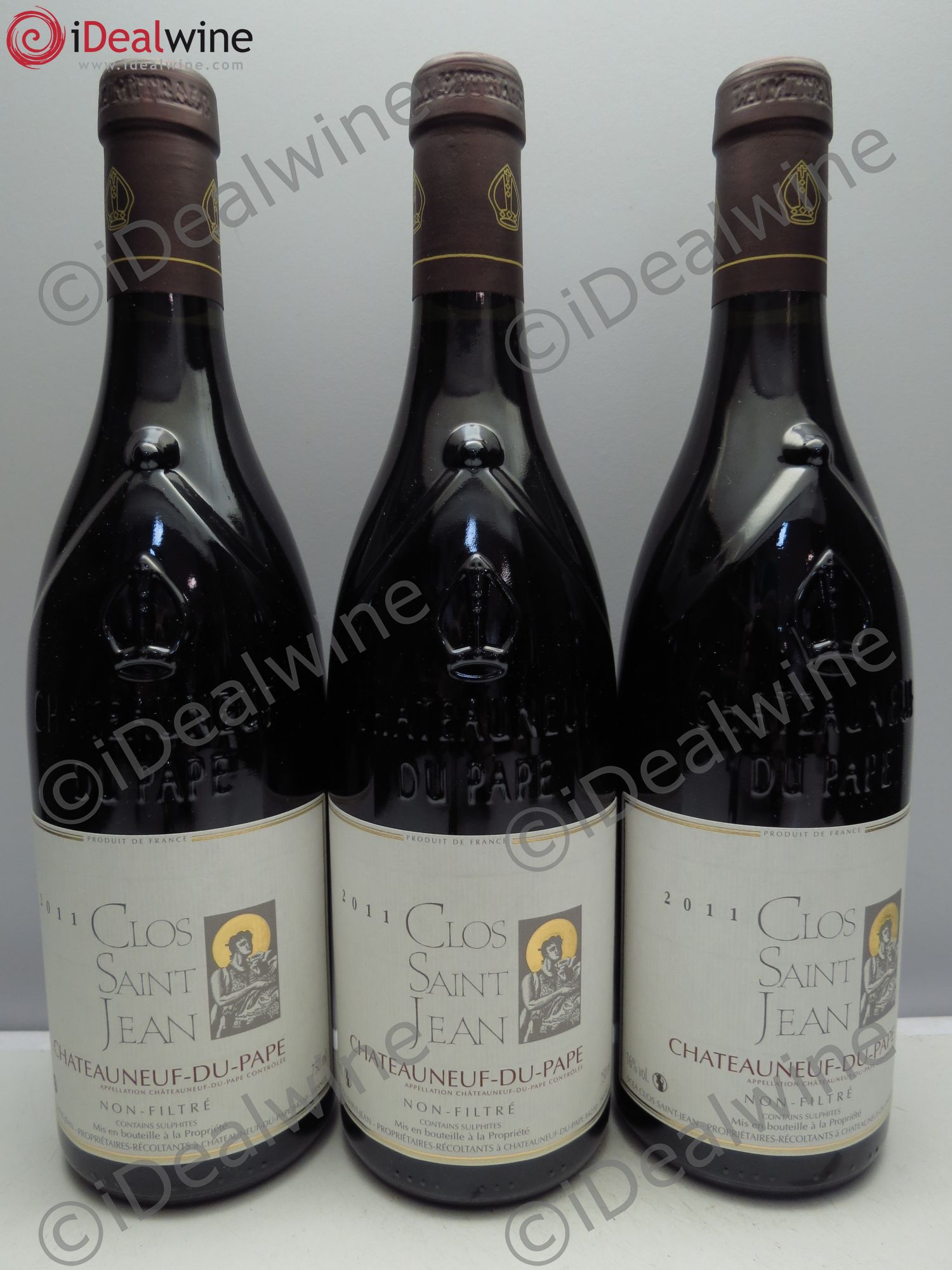 Châteauneuf-du-Pape Clos Saint-Jean Pascal et Vincent Maurel 2011 - Lot de 3 bouteilles - 0