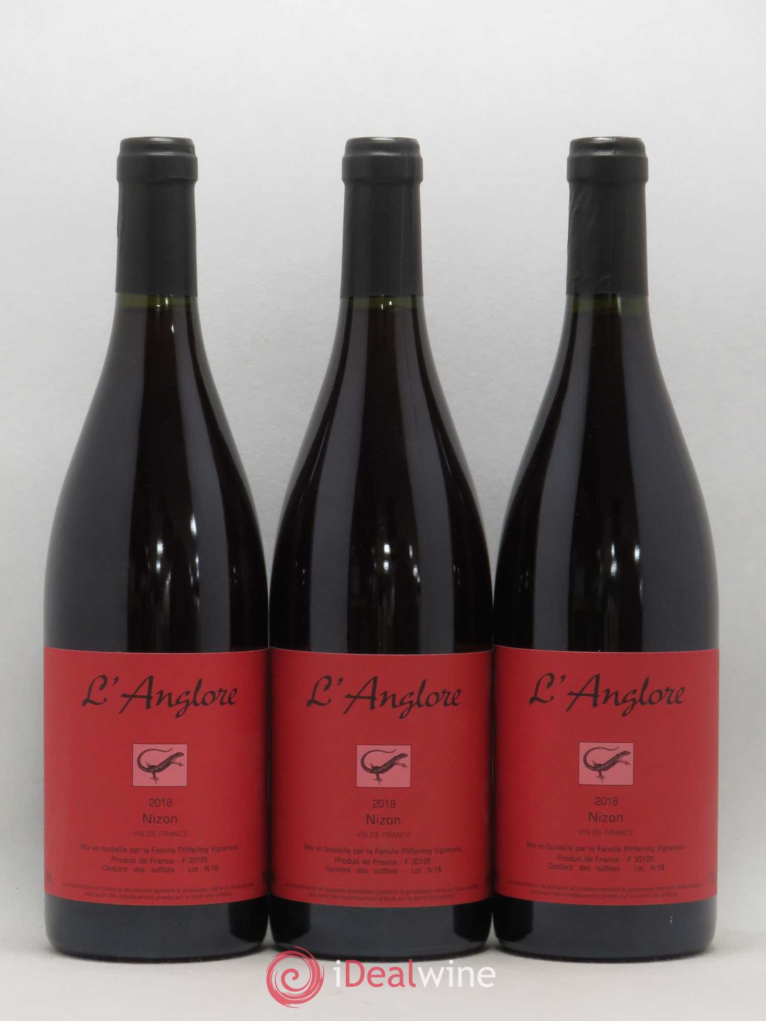 Vin de France Nizon L'Anglore 2018 - Lot de 3 bouteilles - 0