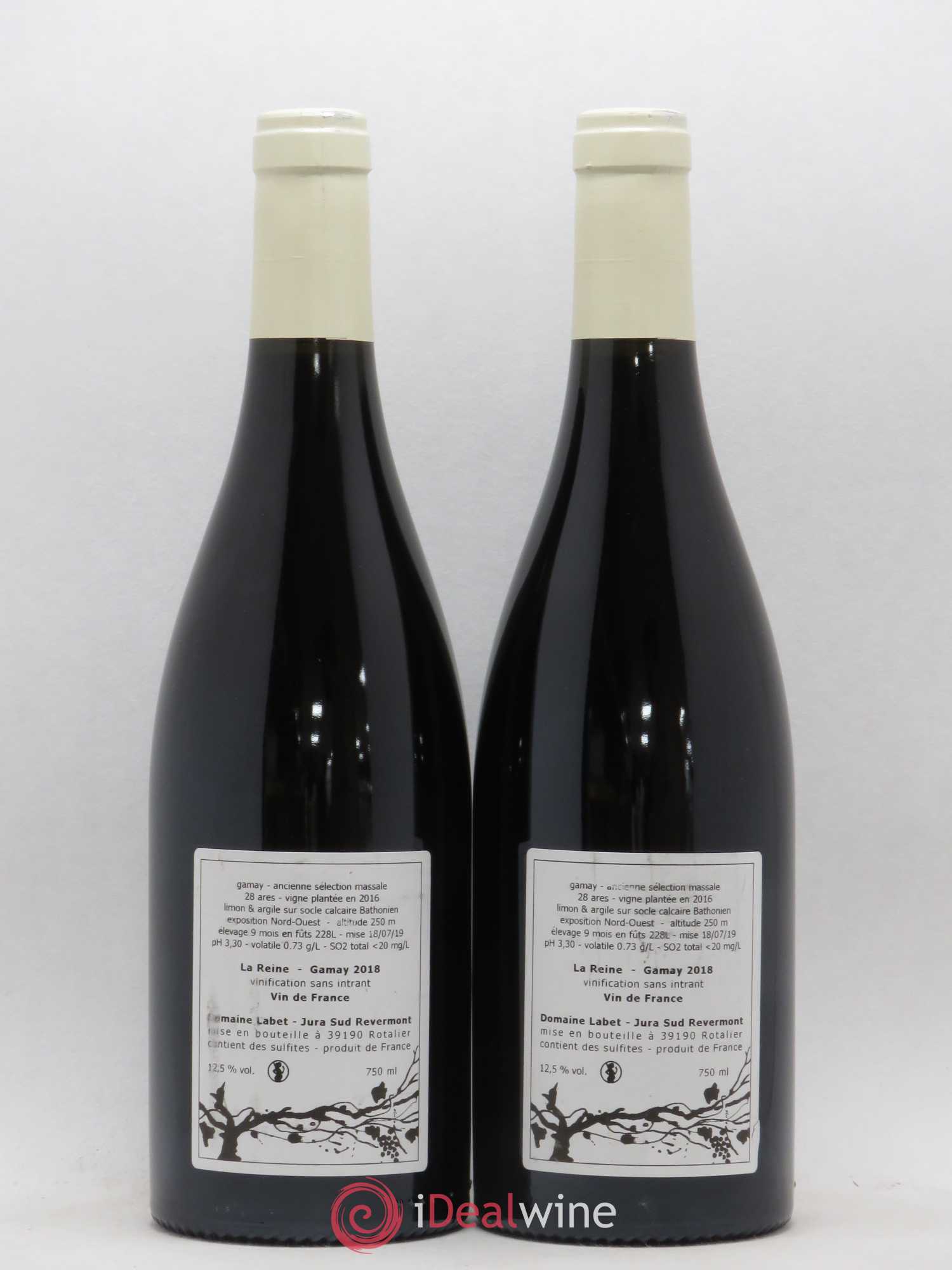 Vin de France Gamay La Reine Labet (Domaine) 2018 - Lot de 2 bouteilles - 1