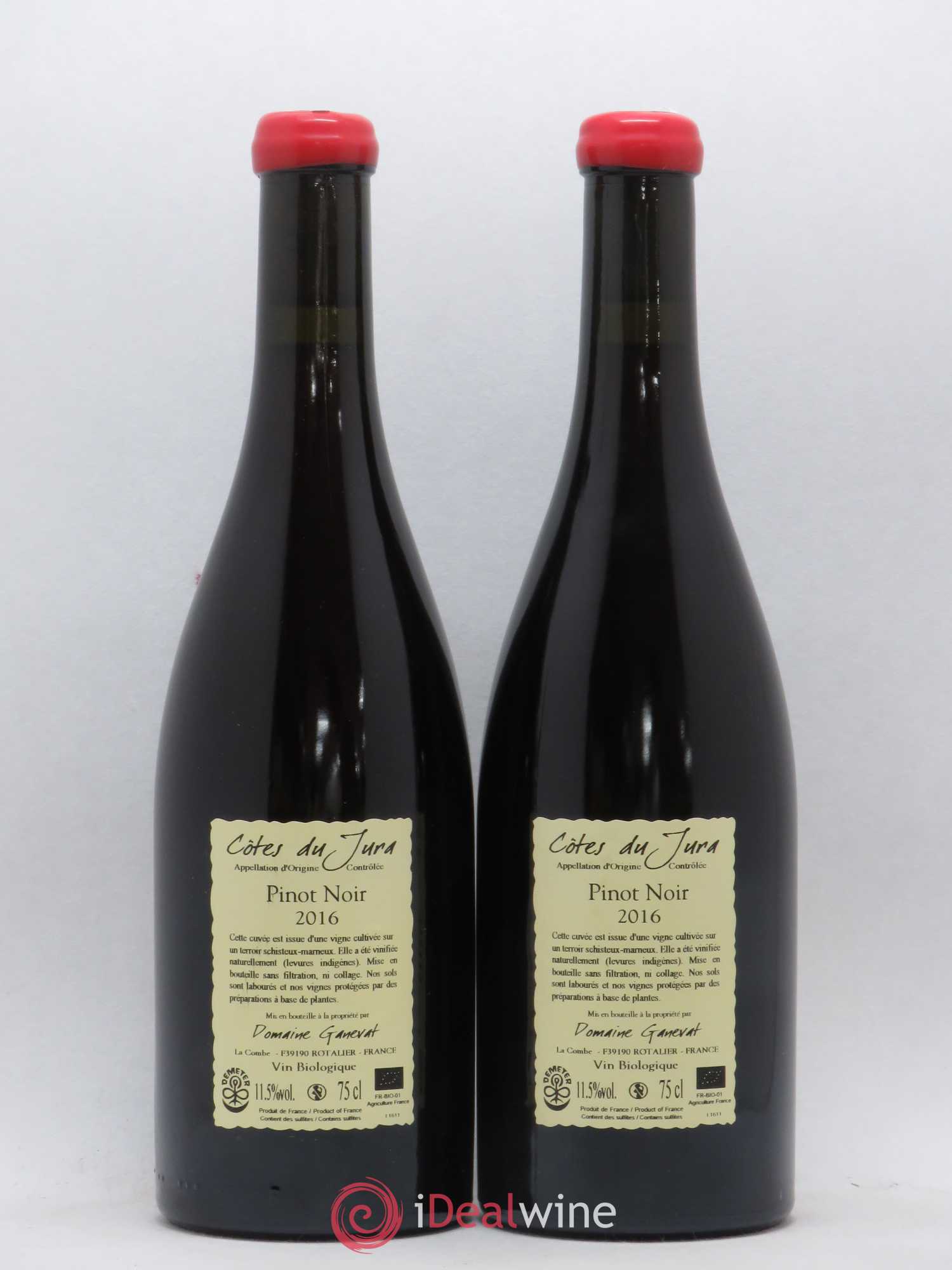 Côtes du Jura Pinot Noir En Billat  Jean-François Ganevat (Domaine) 2016 - Lot de 2 bouteilles - 1