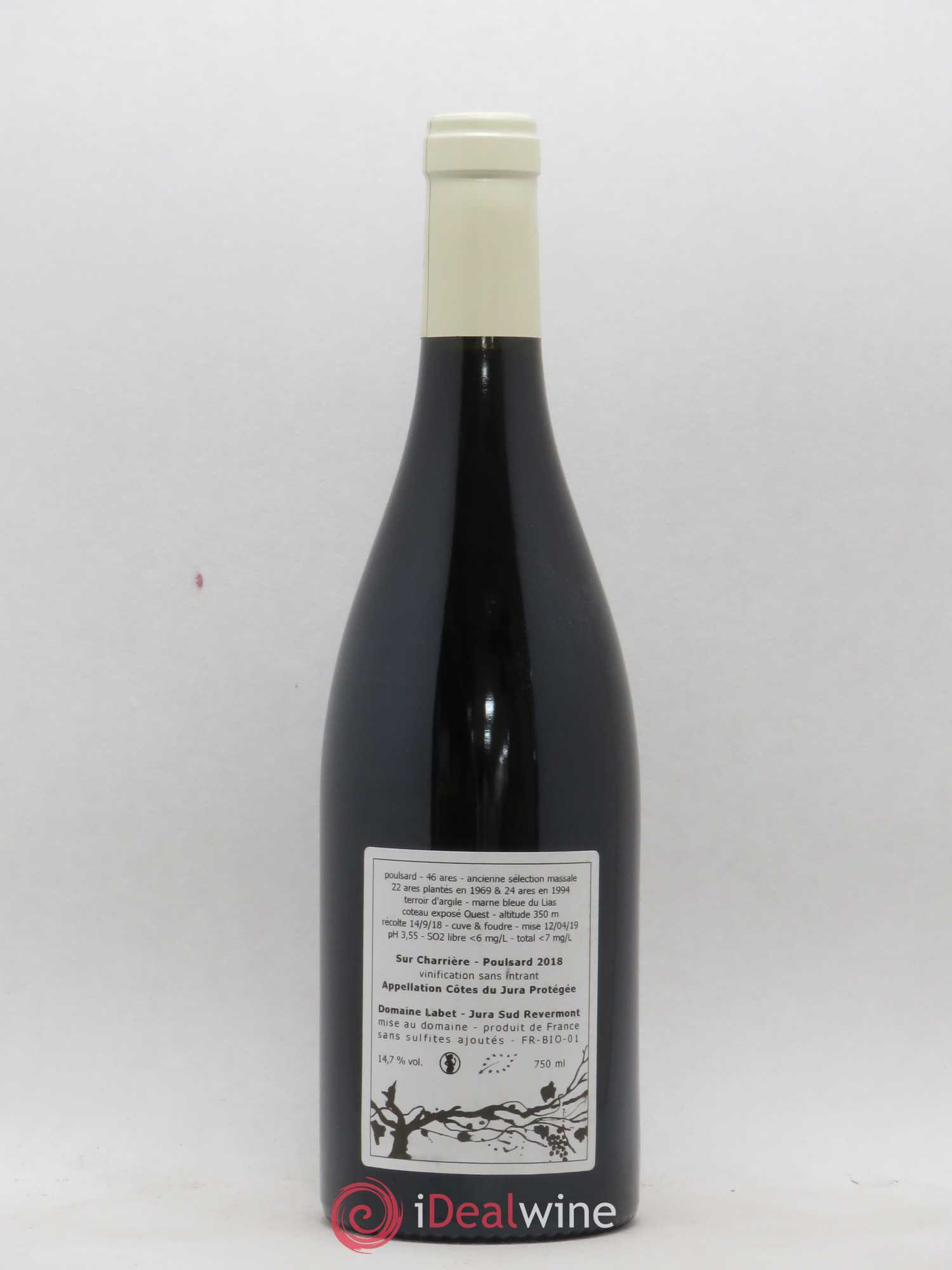Côtes du Jura Poulsard Sur Charrière Romain - Julien - Charline Labet 2018 - Lot de 1 bouteille - 1