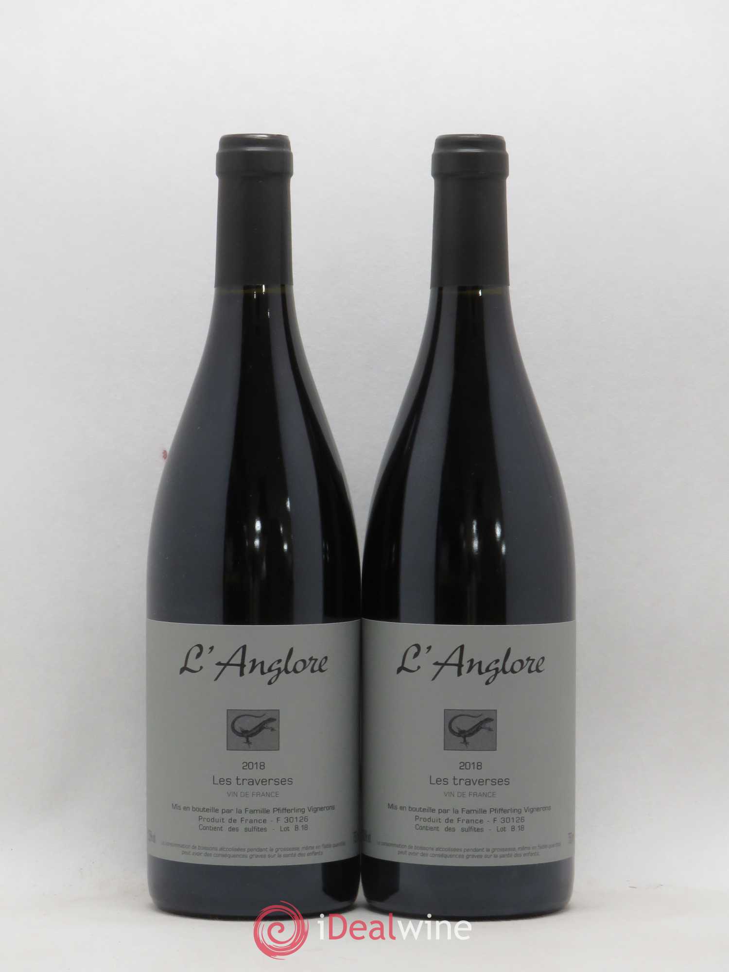 Vin de France Les Traverses L'Anglore 2018 - Lot de 2 bouteilles - 0