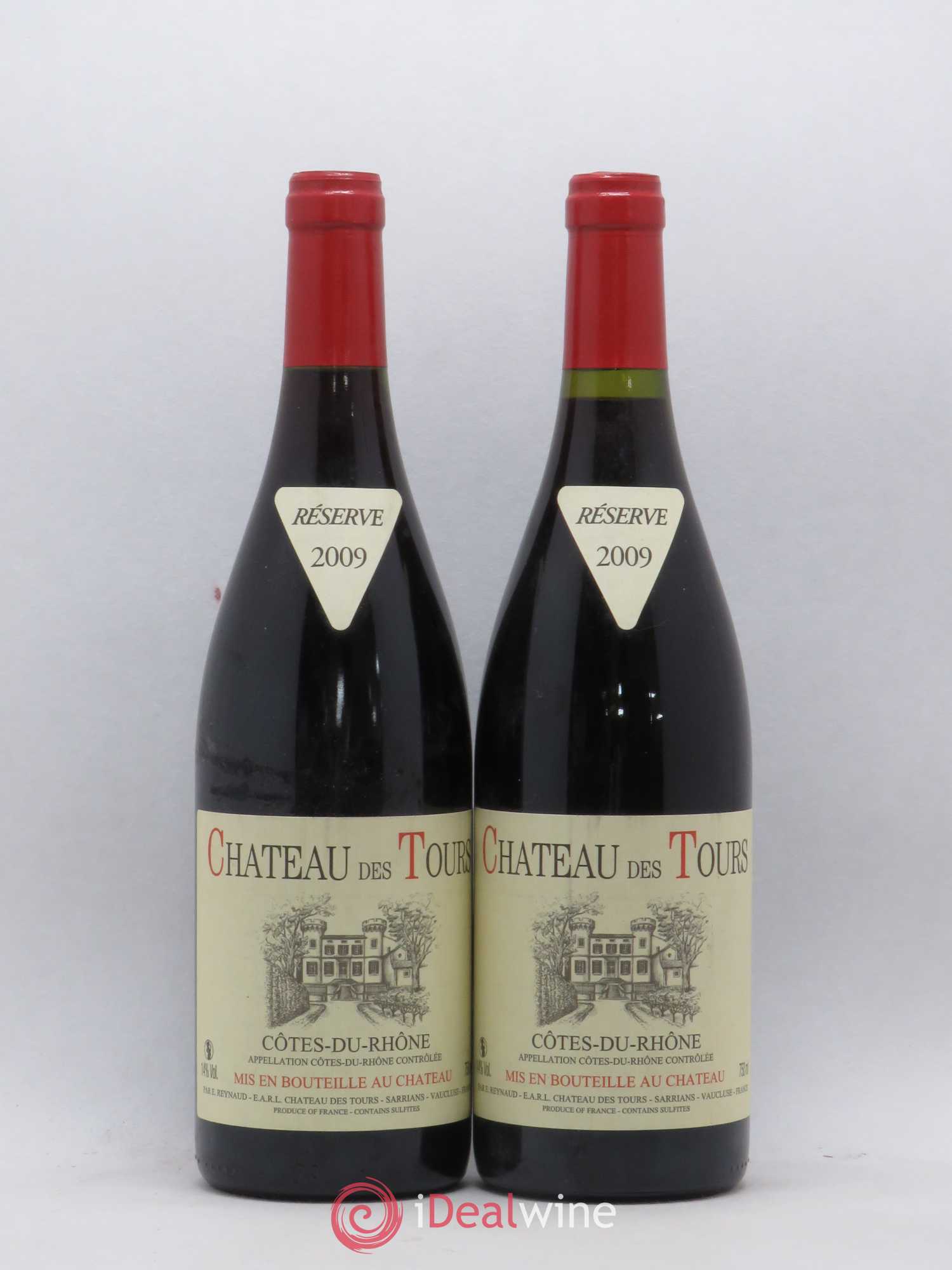Côtes-du-Rhône Château des Tours Emmanuel Reynaud 2009 - Lot de 2 bouteilles - 0