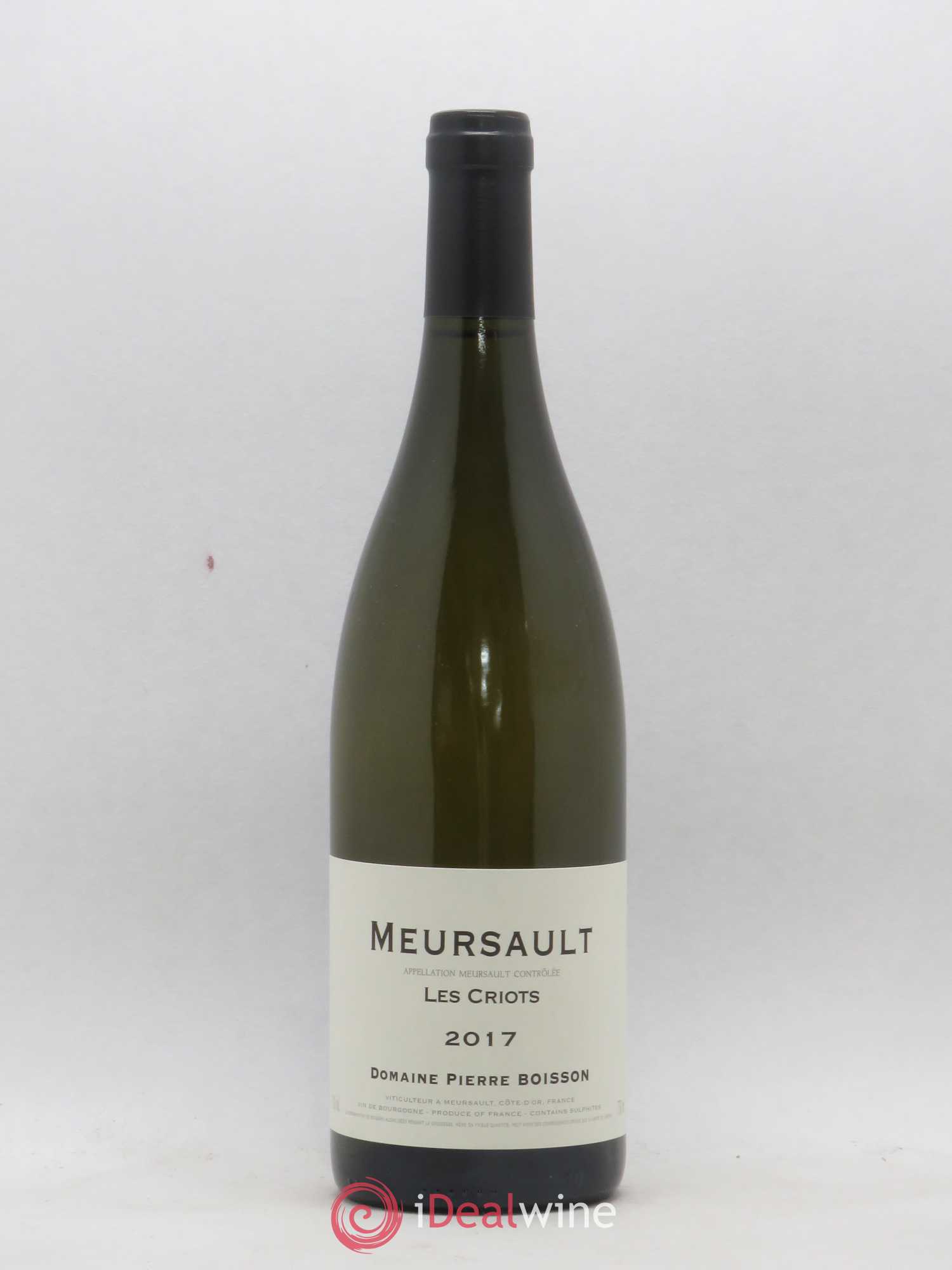 Meursault Les Criots Pierre Boisson (Domaine) 2017 - Lot de 1 bouteille - 0