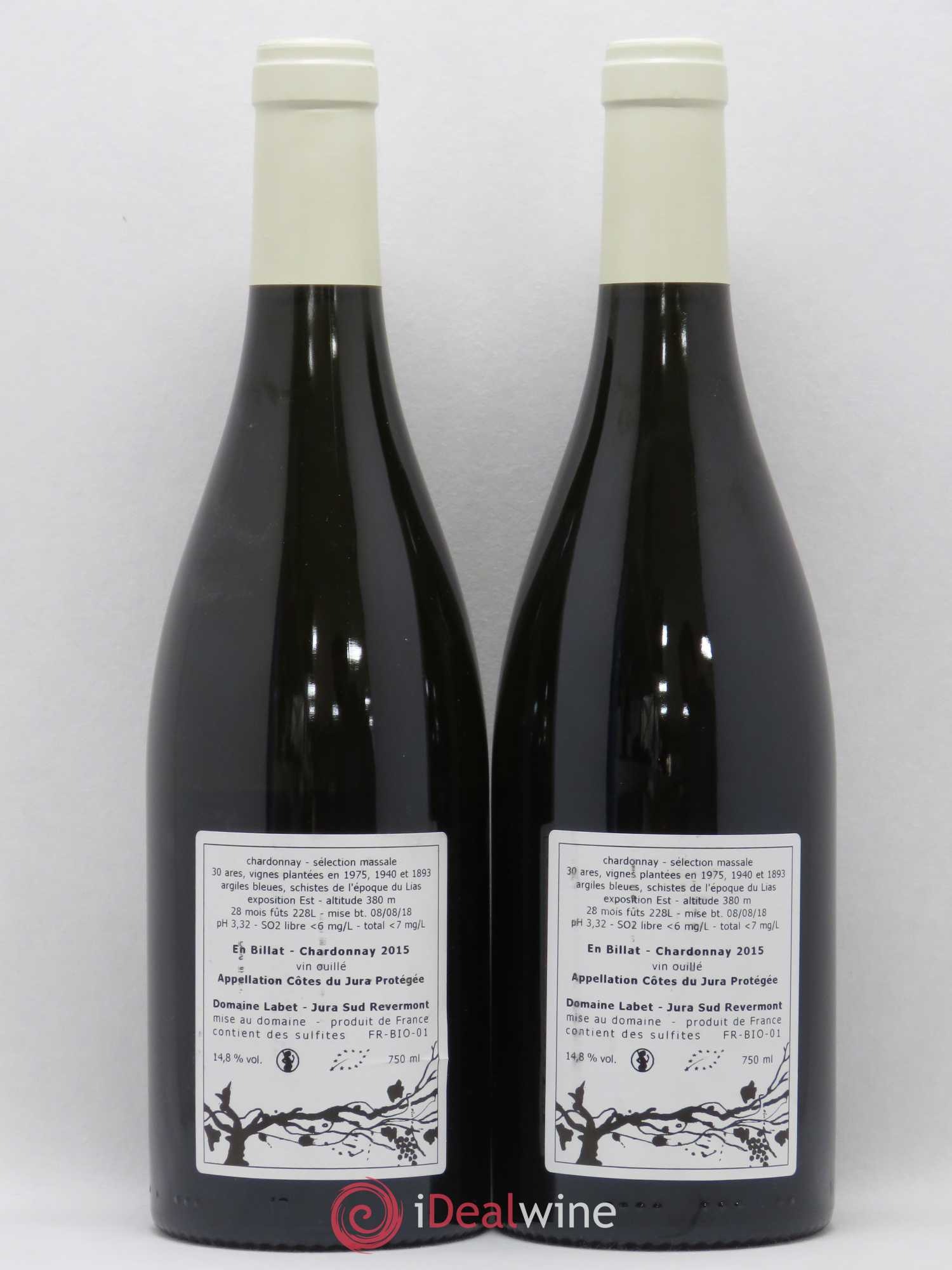 Côtes du Jura Chardonnay En Billat Labet (Domaine) 2015 - Lot de 2 bouteilles - 1