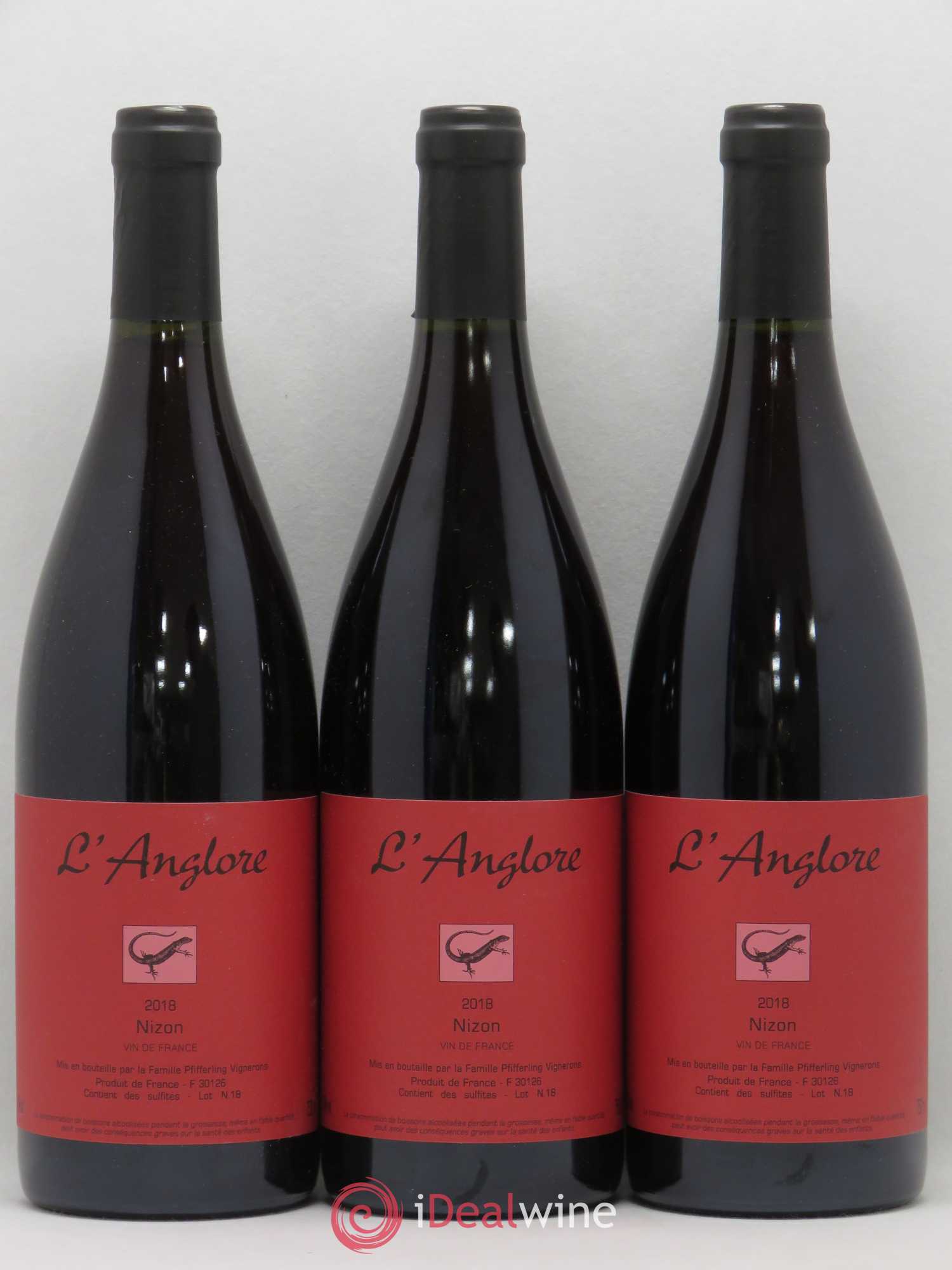 Vin de France Nizon L'Anglore 2018 - Lot de 3 bouteilles - 0