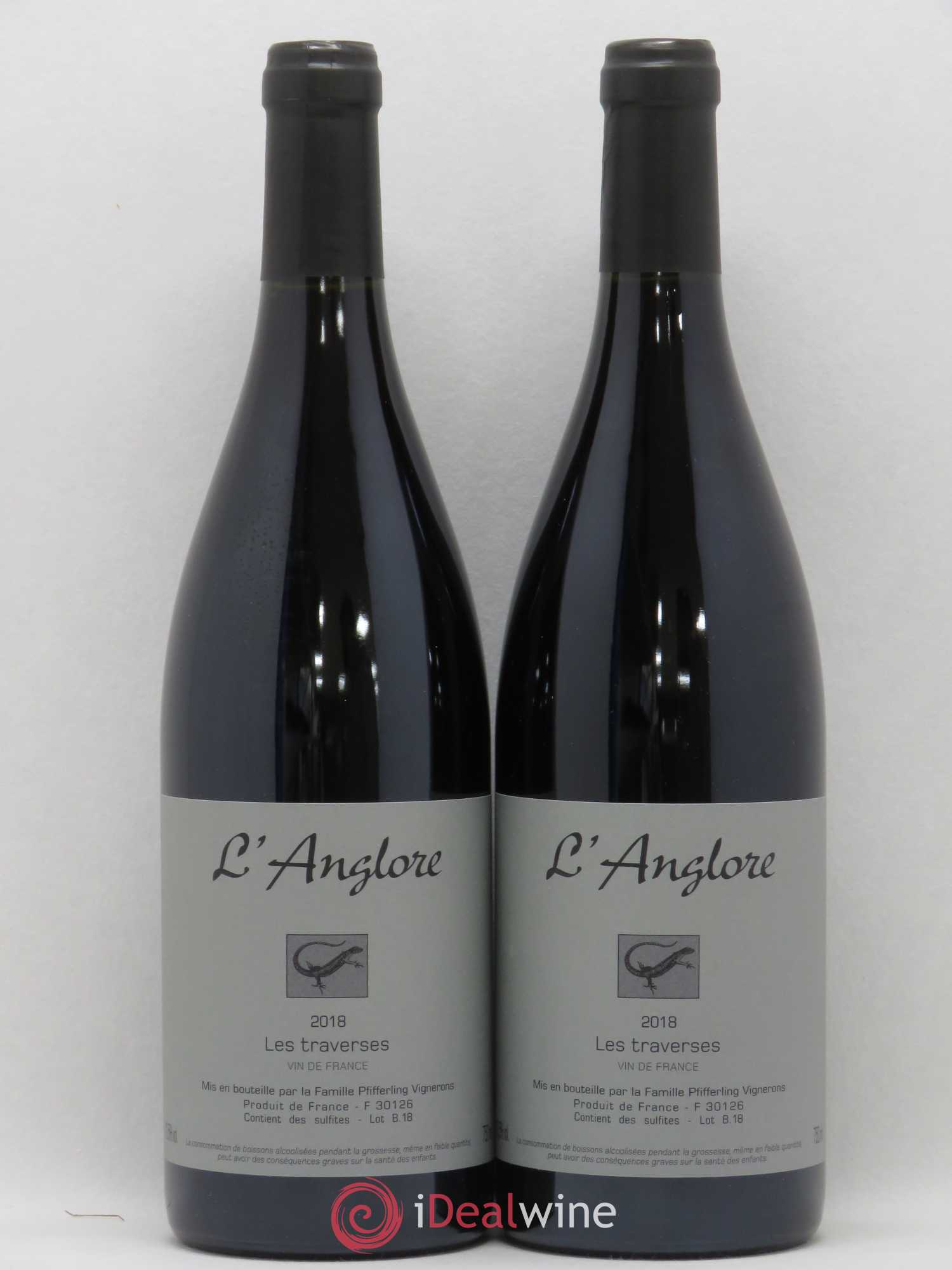 Vin de France Les Traverses L'Anglore 2018 - Lot de 2 bouteilles - 0
