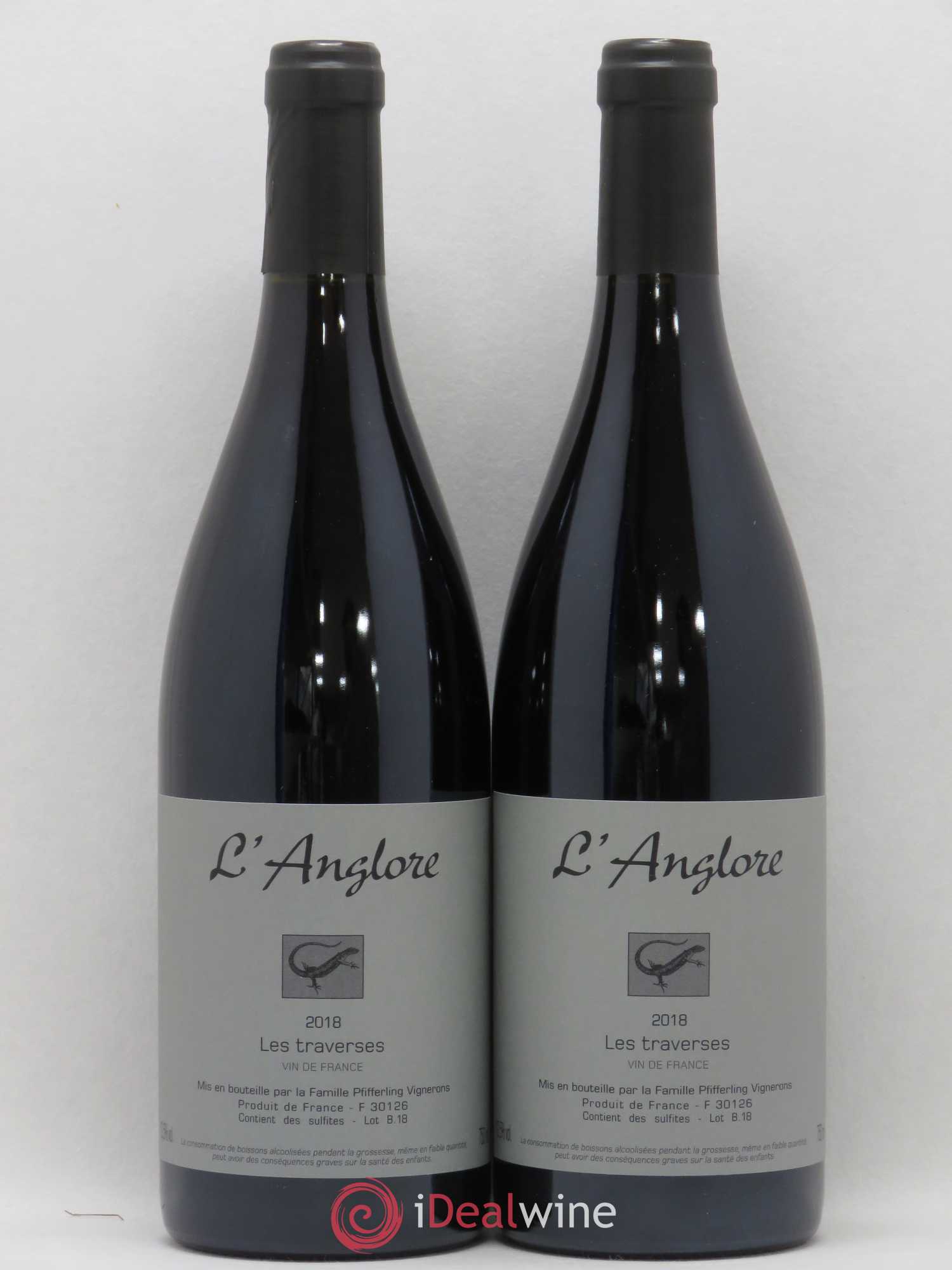Vin de France Les Traverses L'Anglore 2018 - Lot de 2 bouteilles - 0