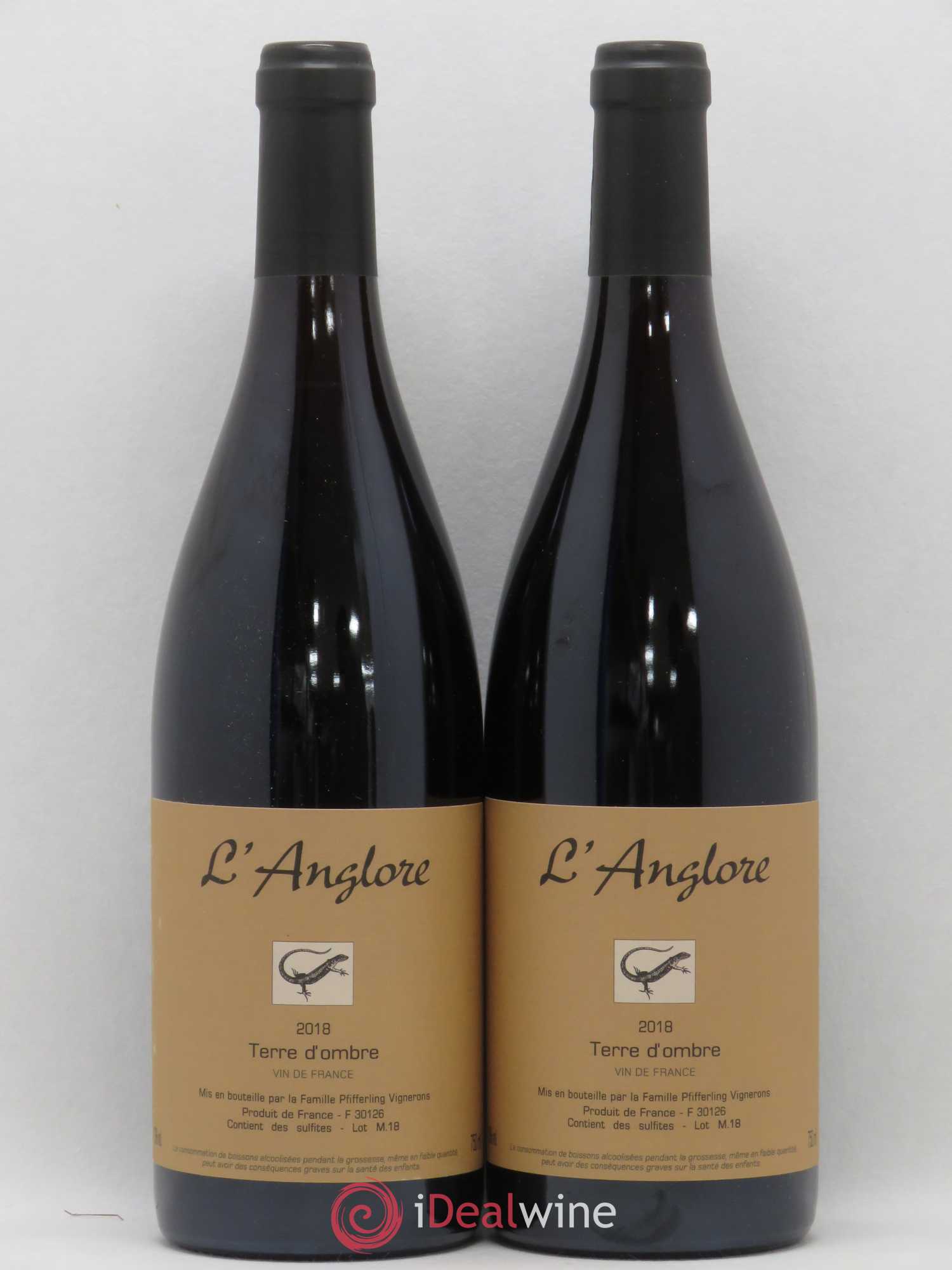 Vin de France Terre d'Ombre L'Anglore 2018 - Lot de 2 bouteilles - 0