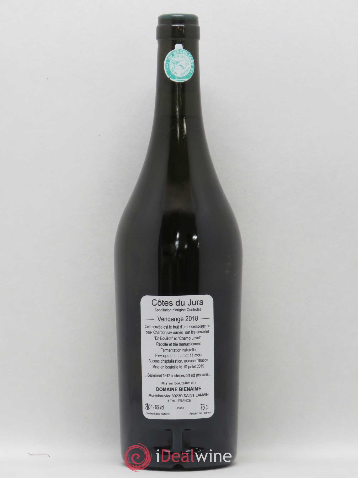 Côtes du Jura Chardonnay Bruno Bienaime 2018 - Posten von 1 Flasche - 1