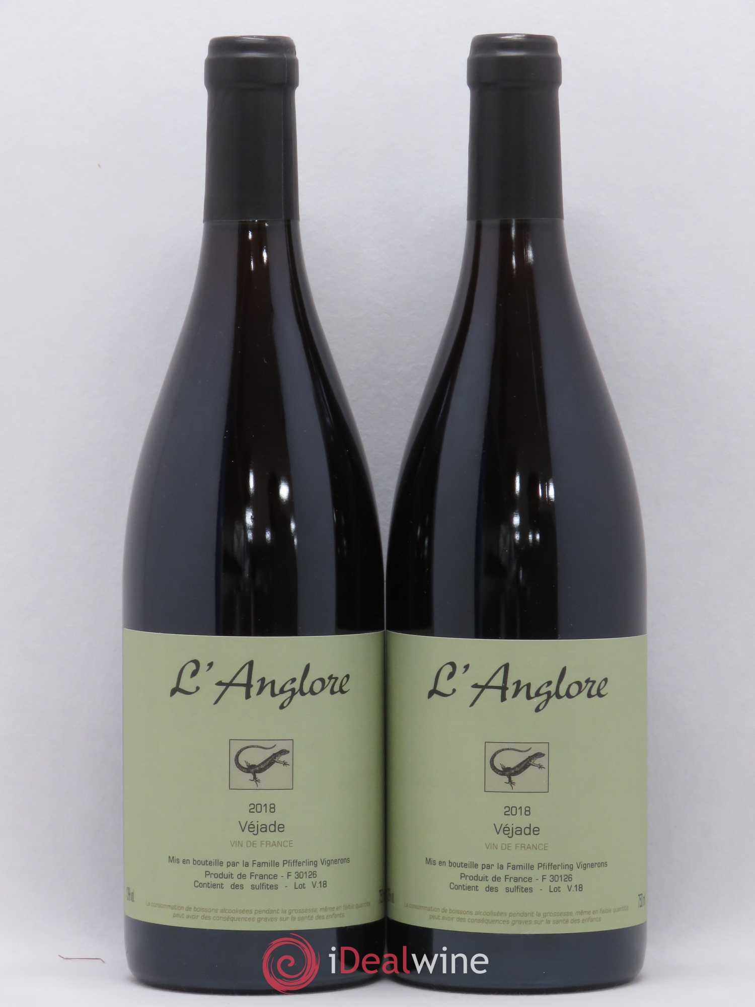 Vin de France Véjade L'Anglore 2018 - Lot de 2 bouteilles - 0