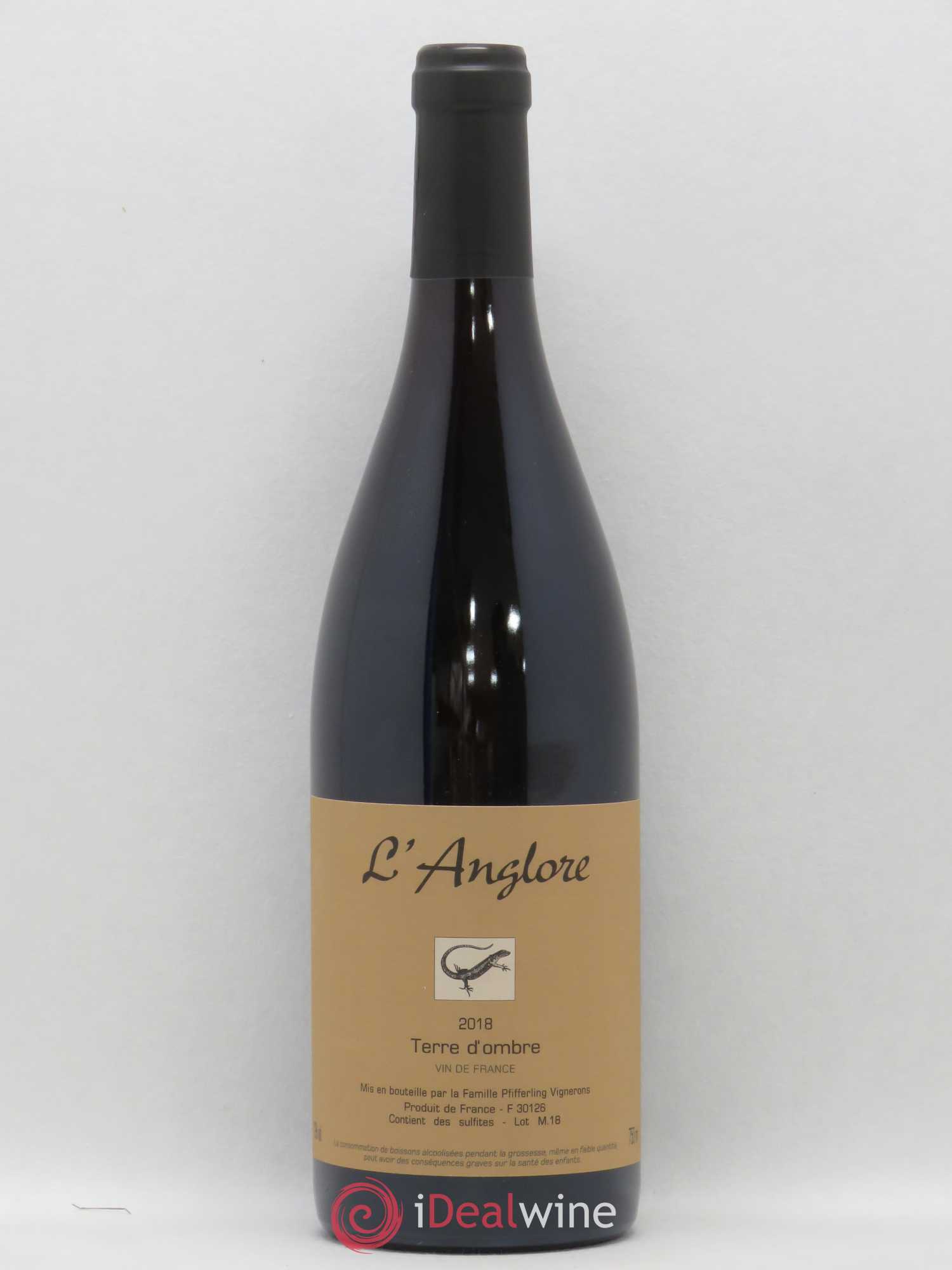 Vin de France Terre d'Ombre L'Anglore 2018 - Lot de 1 bouteille - 0