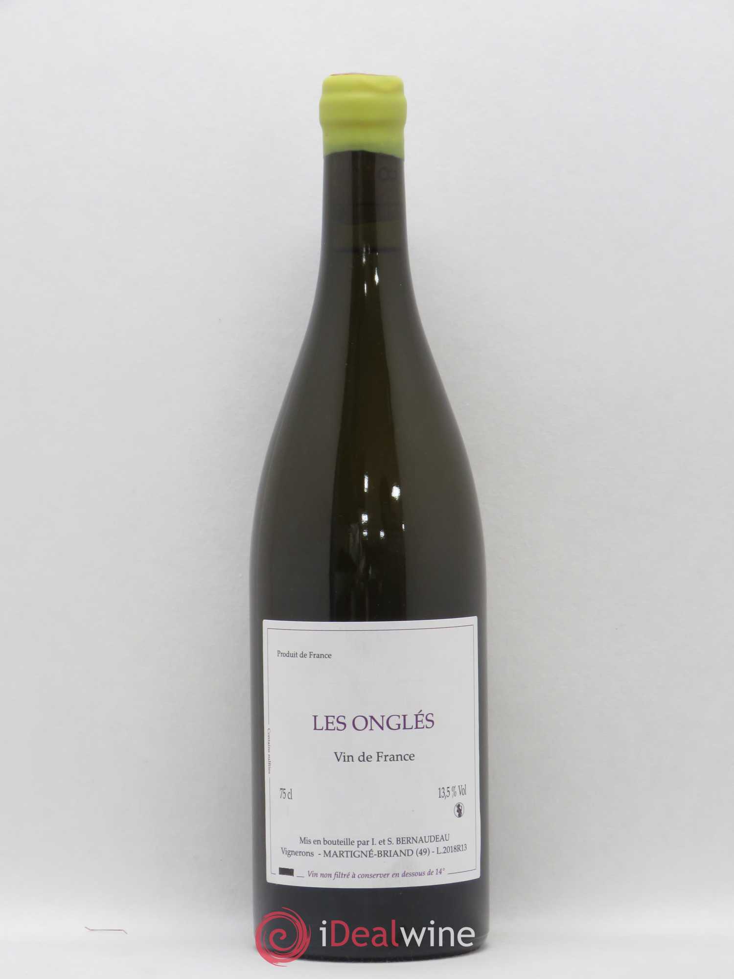 Vin de France Les Onglés Stéphane Bernaudeau 2018 - Lot de 1 bouteille - 0
