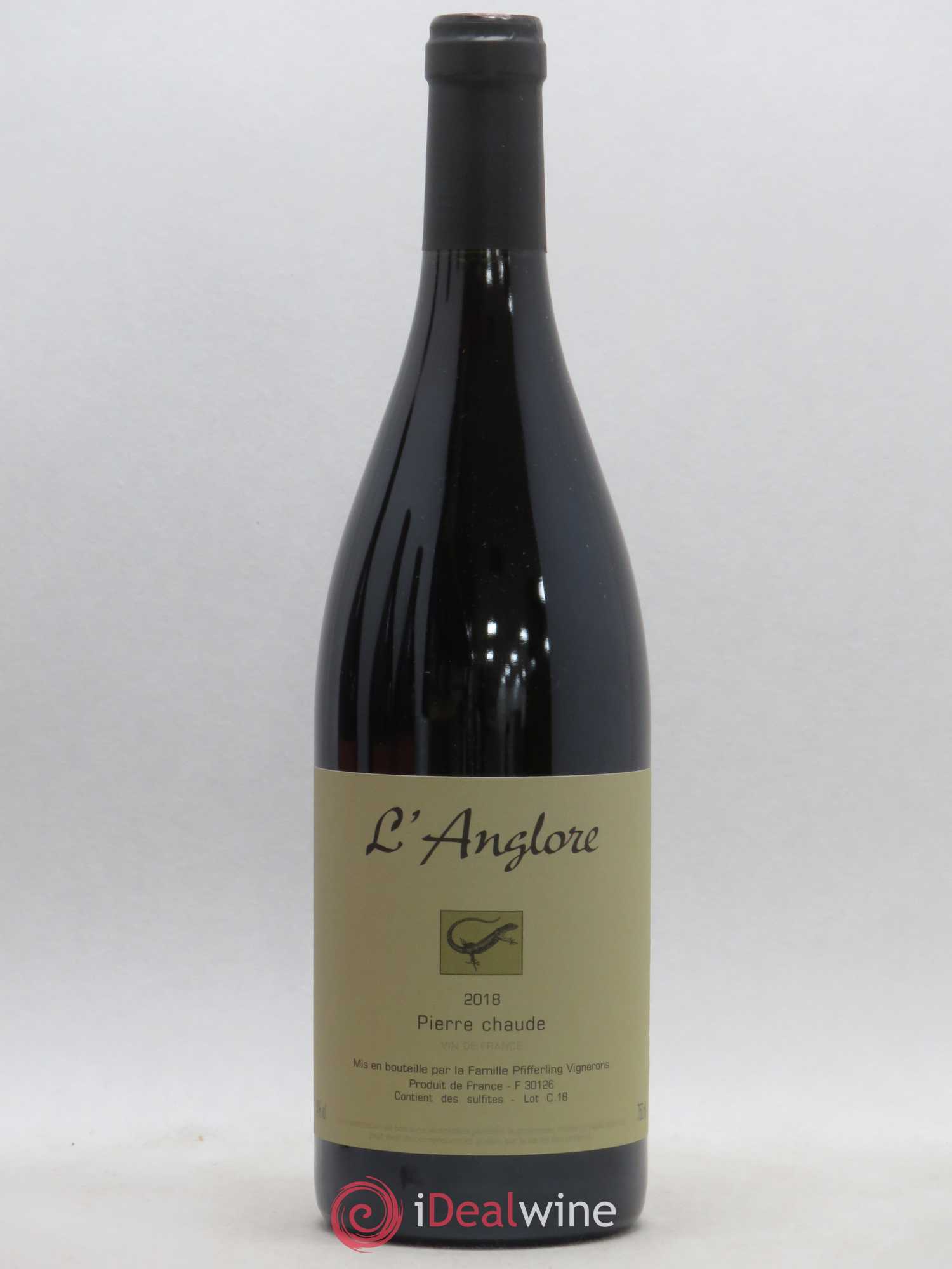 Vin de France Pierre chaude L'Anglore 2018 - Lot de 1 bouteille - 0