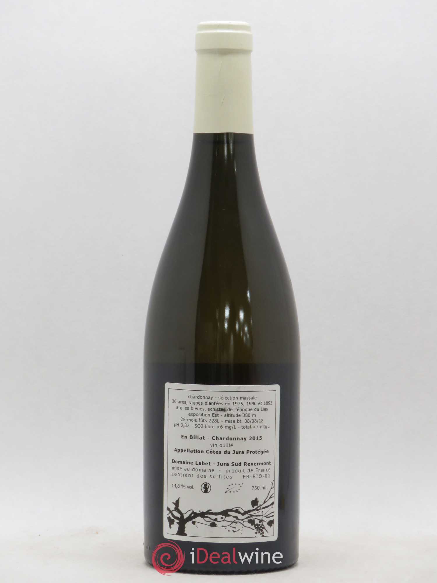 Côtes du Jura Chardonnay En Billat Labet (Domaine) 2015 - Lot de 1 bouteille - 1