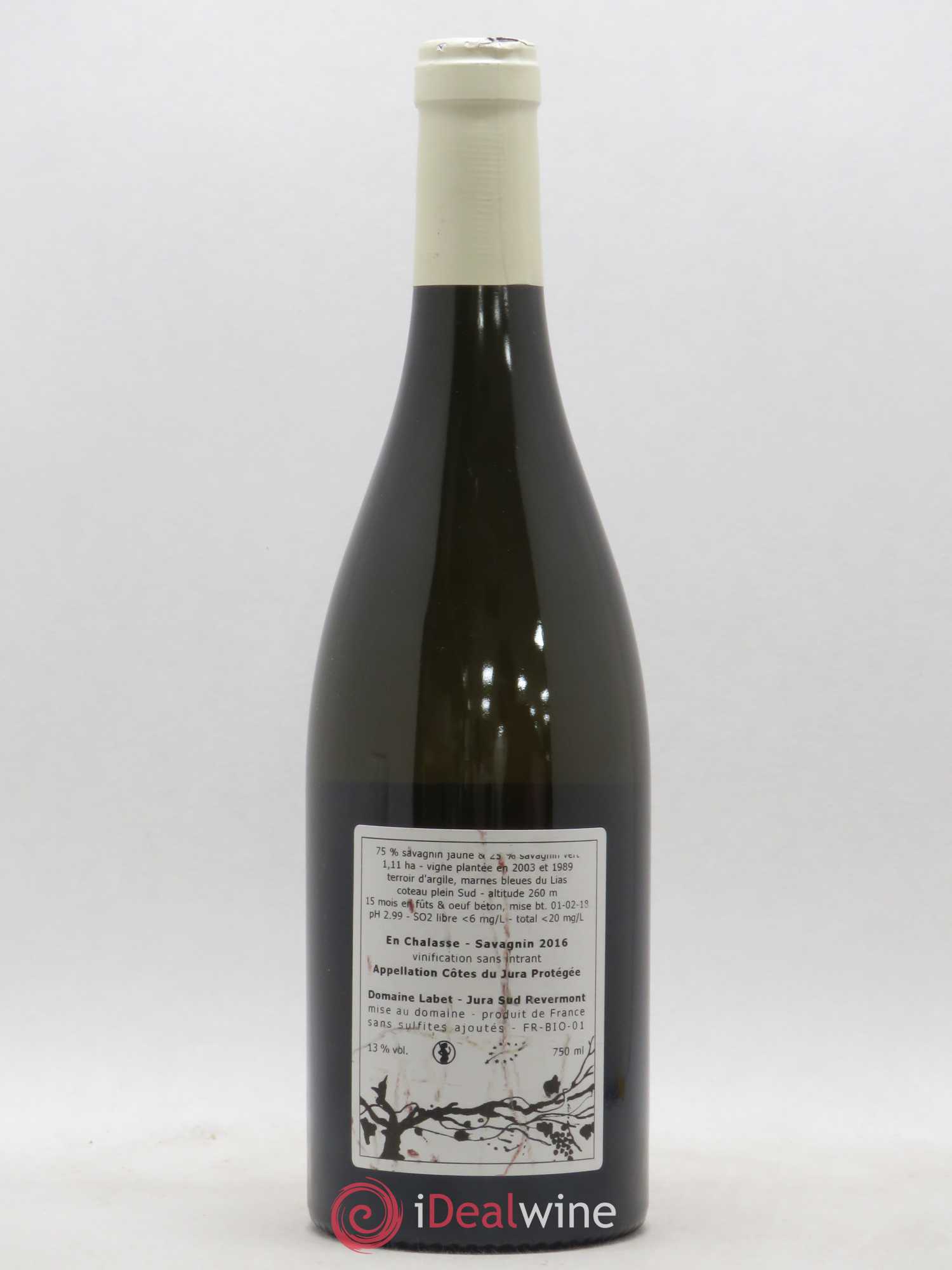Côtes du Jura Fleur de Savagnin Romain - Julien - Charline Labet En Chalasse 2016 - Lot de 1 bouteille - 1