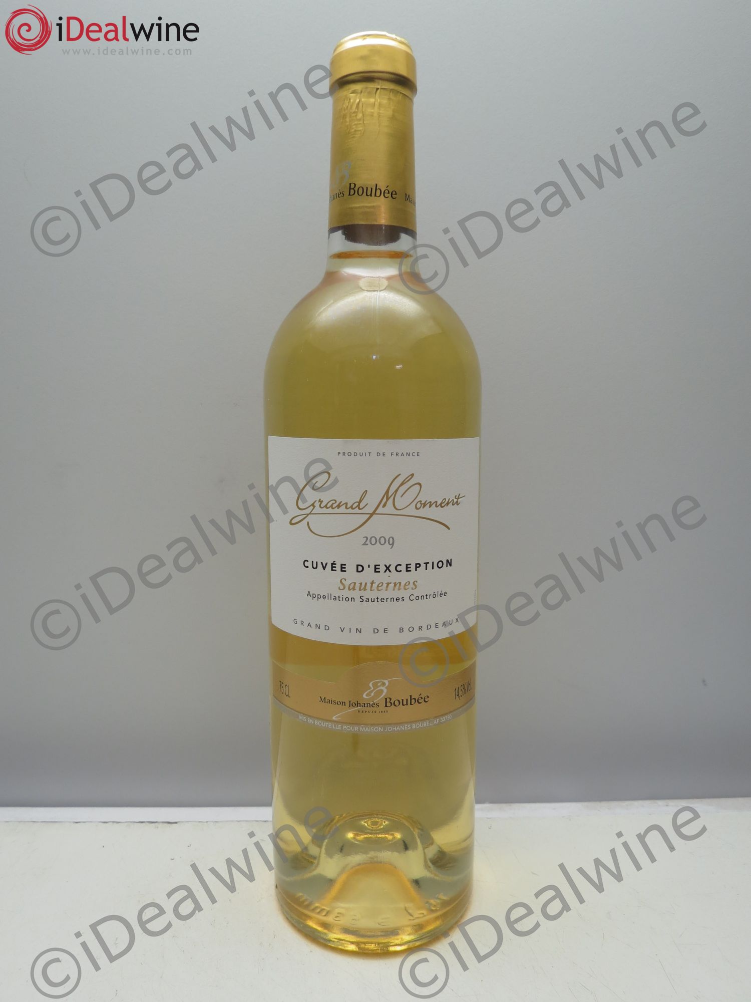 Sauternes Johanes Boubée Cuvée d'Exception (sans prix de réserve / no reserve) 2009 - Posten von 1 Flasche - 0