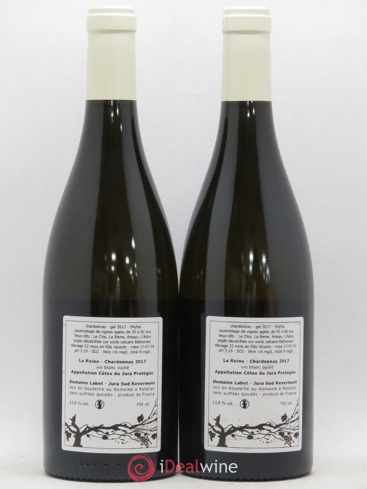 Côtes du Jura Chardonnay La Reine Romain - Julien  - Charline Labet 2017 - Lot de 2 bouteilles - 1